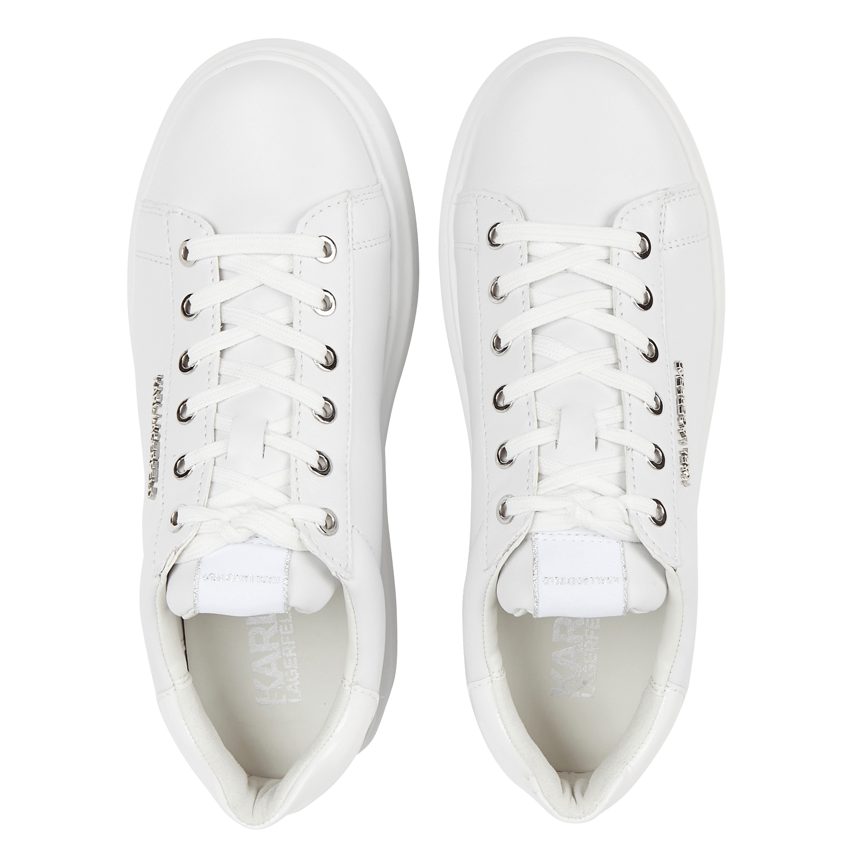 Sale Leren Platformsneakers White Lthr Mono Karl Lagerfeld - Dames | Place  des Tendances