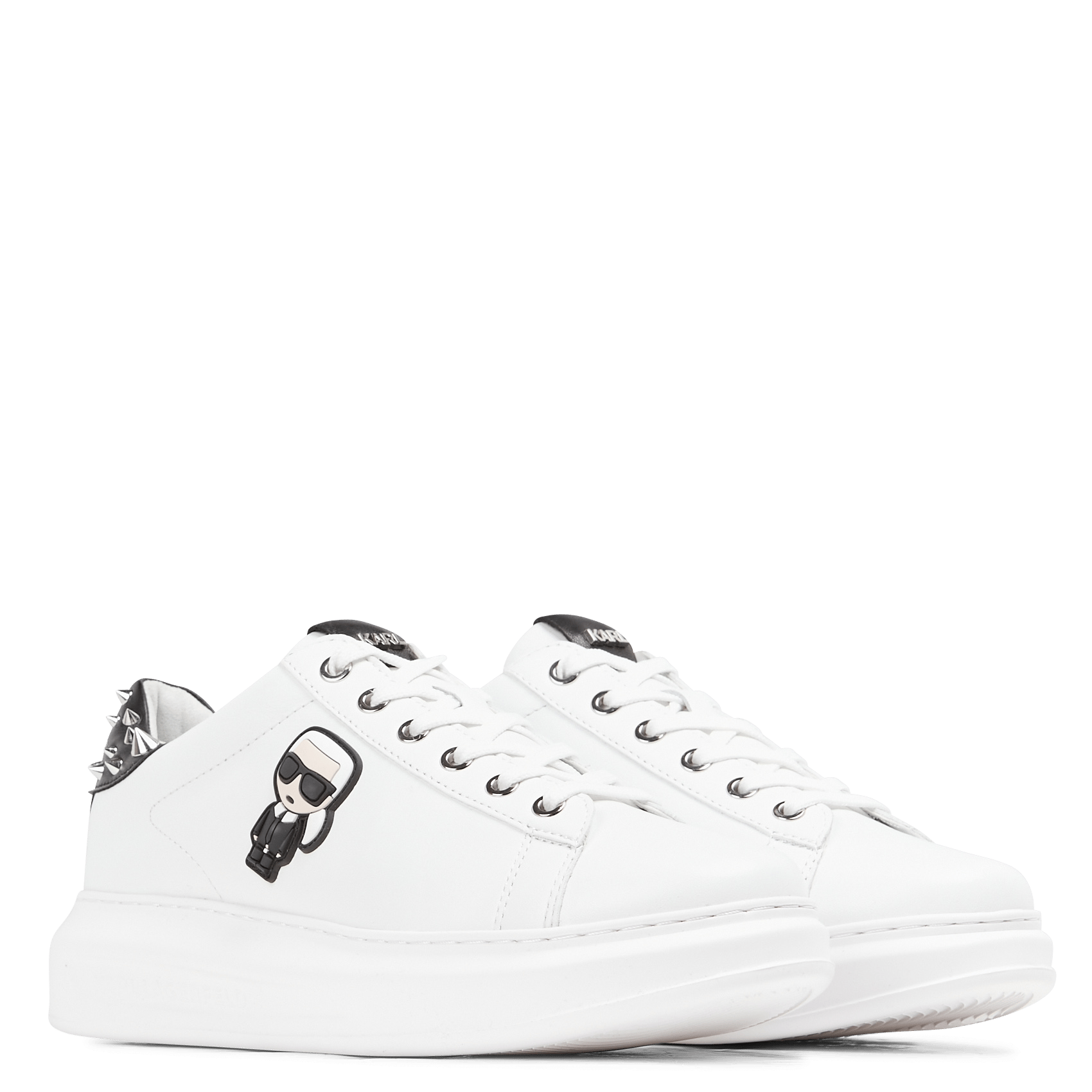 Sneakers voor Hoge sneakers Dames Schoenen voor voor Sneakers voor Hoge sneakers  Karl Lagerfeld Sneakers Met Monogramprint in het Wit allware.com.br