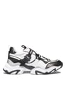 KARL LAGERFELD White Lthr w/Black Wit