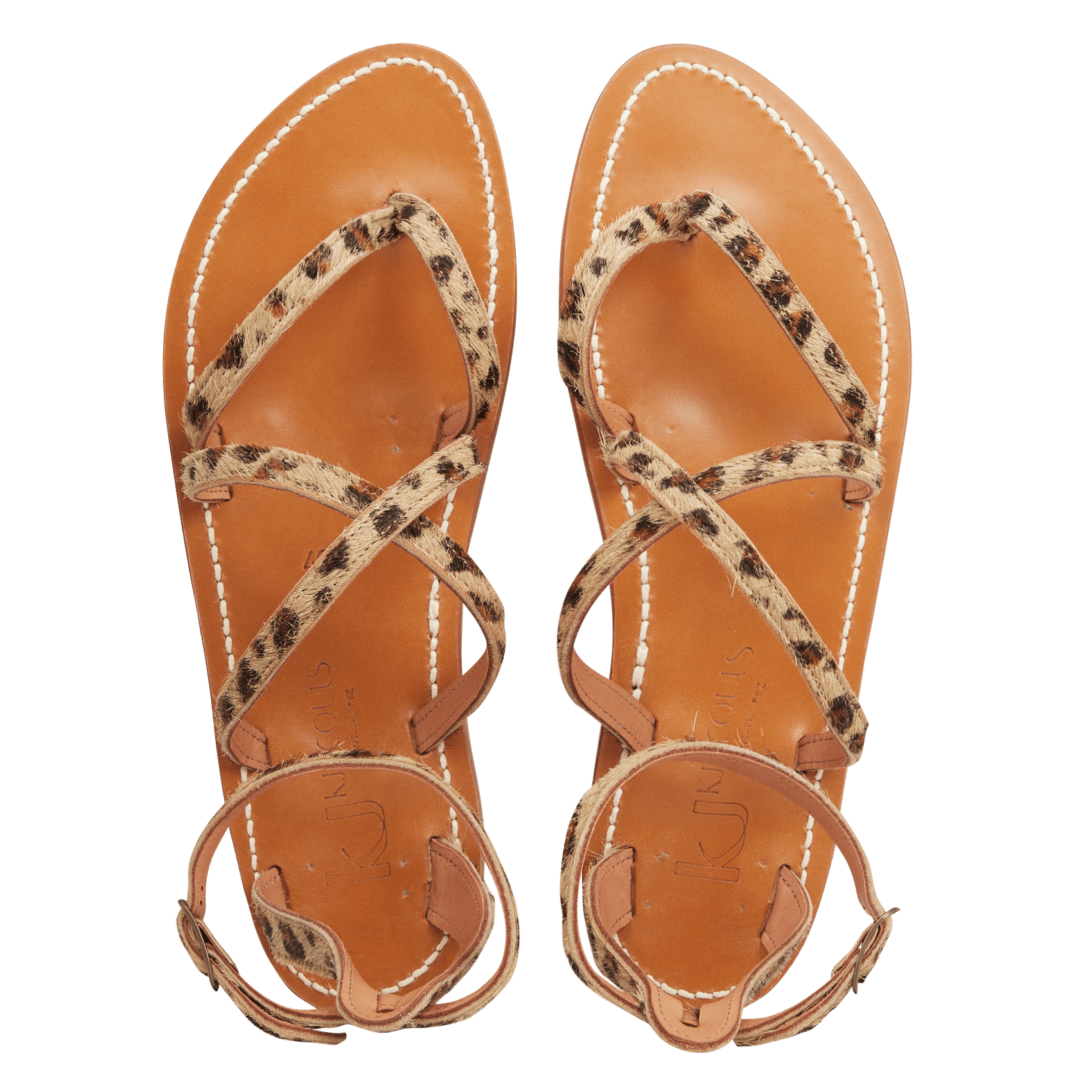Quick delivery Schoenen Sandalen Platte sandalen Manfield leren sandalen  beige Find a good store Savings and offers available