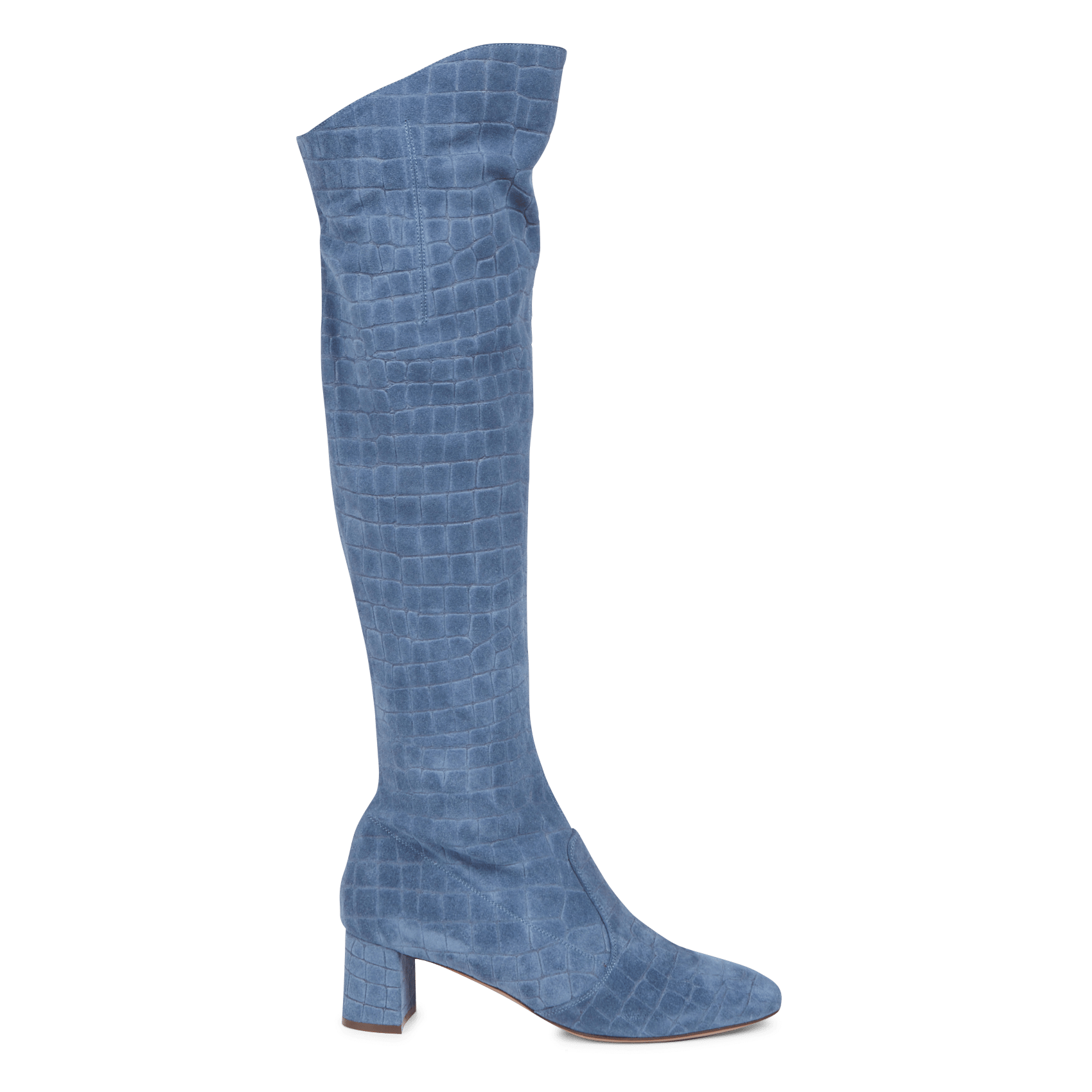 Leren Laarzen Met Krokodillenmotief Blu Acciaio L'autre Chose - Dames |  Place des Tendances