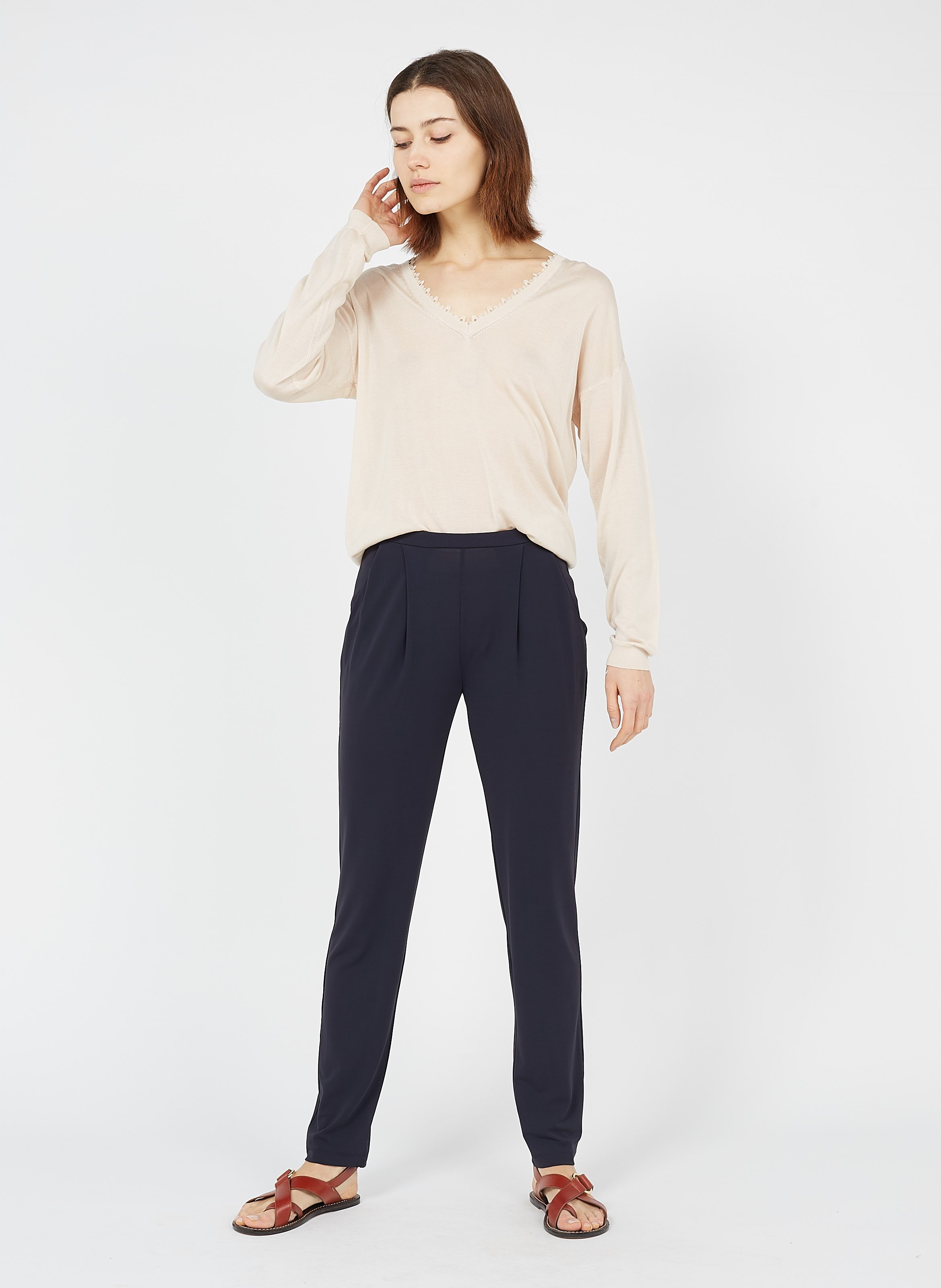 Mode Broeken Stoffen broeken la fée maraboutée la f\u00e9e marabout\u00e9e Stoffen broek roze casual uitstraling 