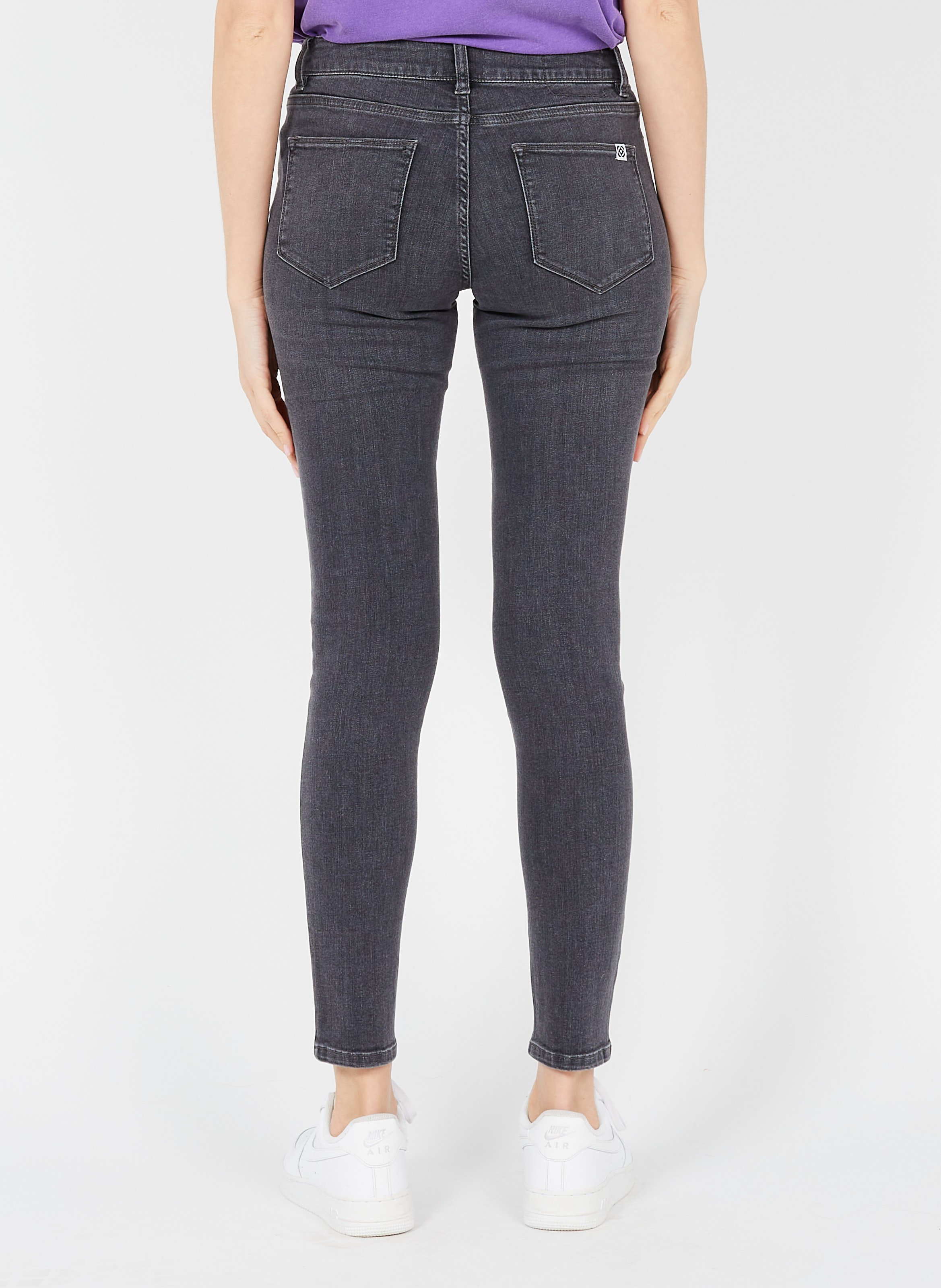Skinny Stretchjeans Mid Grey Lab Dip Dames Place des Tendances