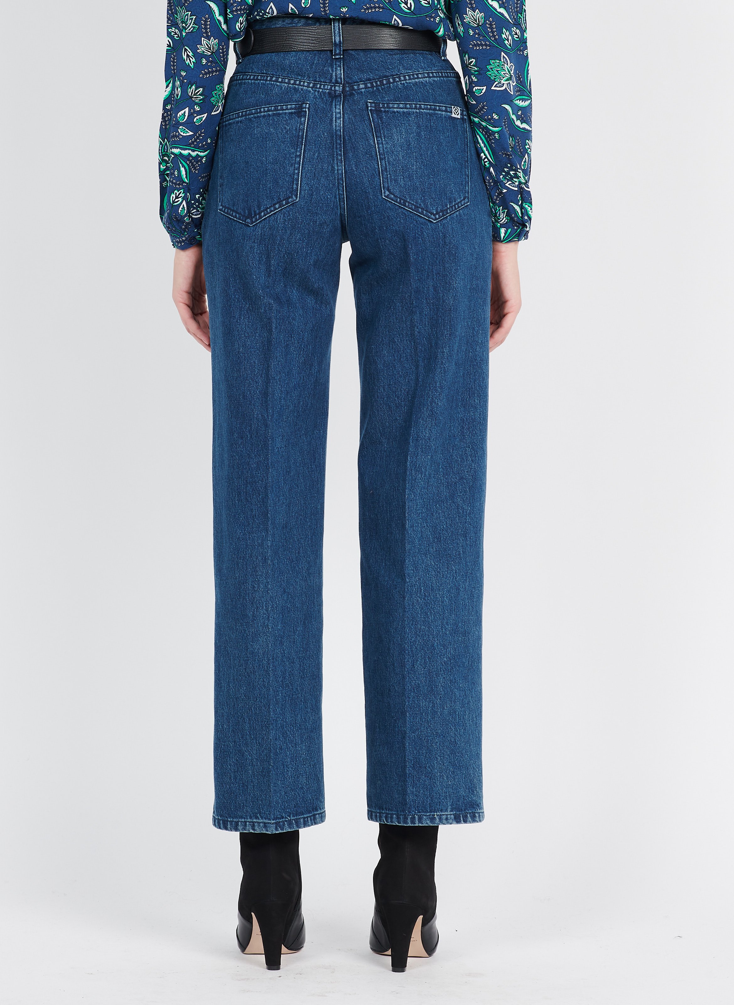 Wijde, Rechte, Katoenen Jeans Grey Blue In 50 Lab Dip Dames Place