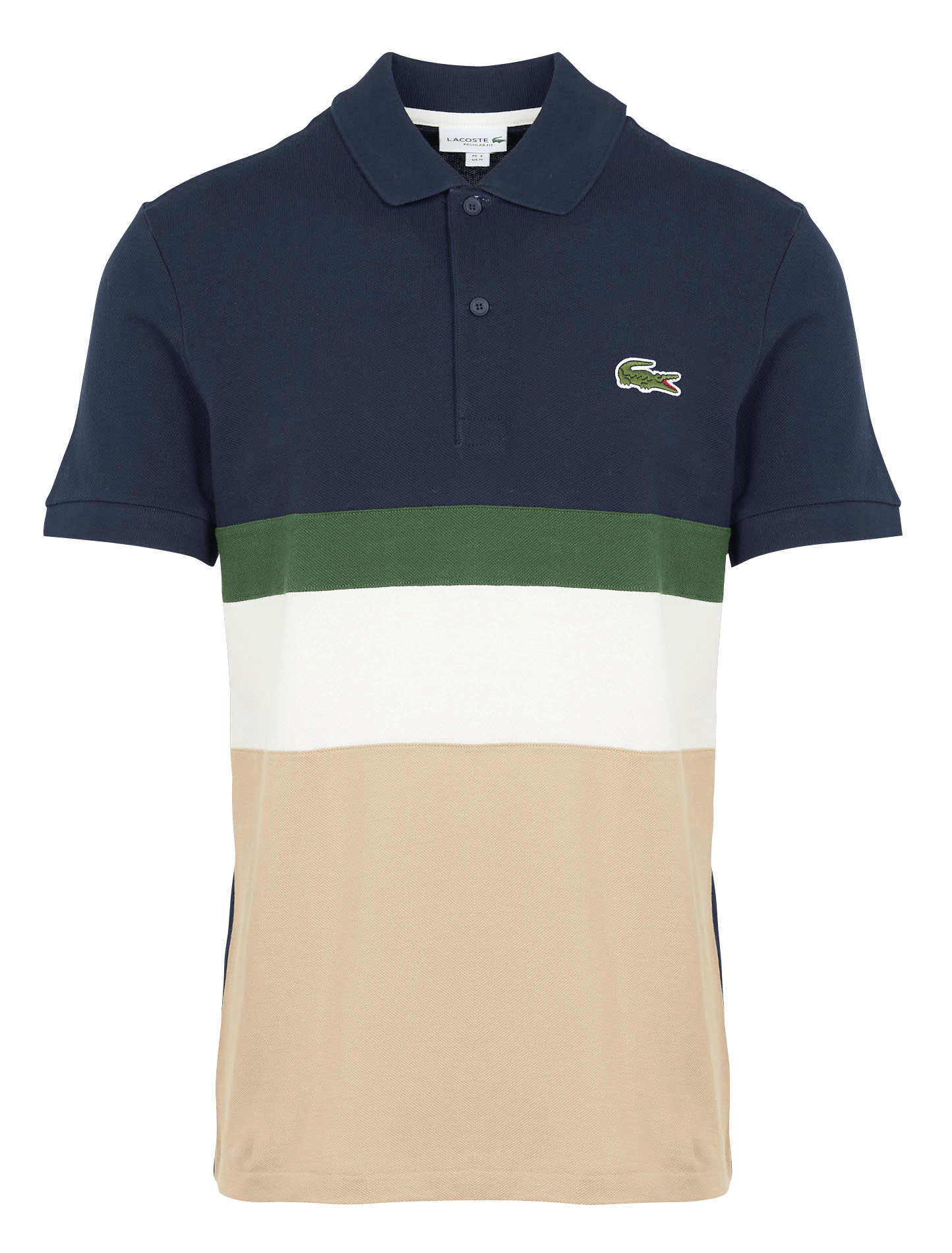Sale Katoenen, Regular-fit Polo Met Grafisch Motief  Viennois/farine-vert-marine Lacoste - Heren | Place des Tendances