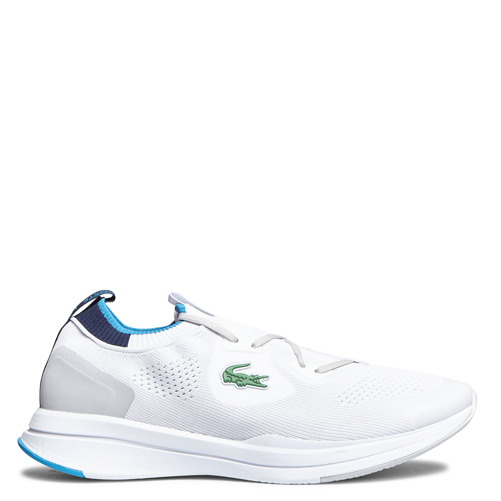 Sale Lage, Stoffen Sneakers Wht/blu Lacoste - Heren | Place des Tendances