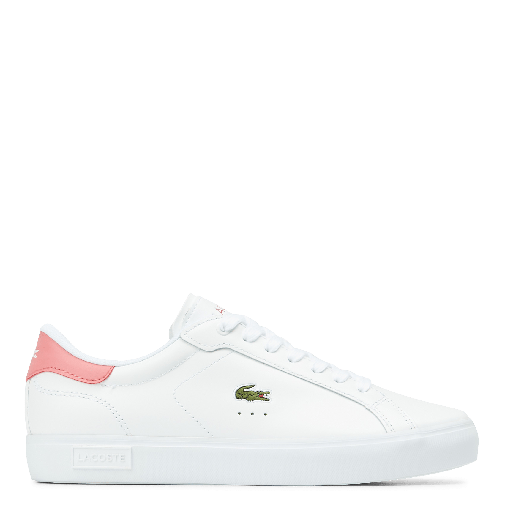 Leren Sneakers - Lacoste Powercourt Wht/dk Pnk Lacoste - Dames | Place des  Tendances