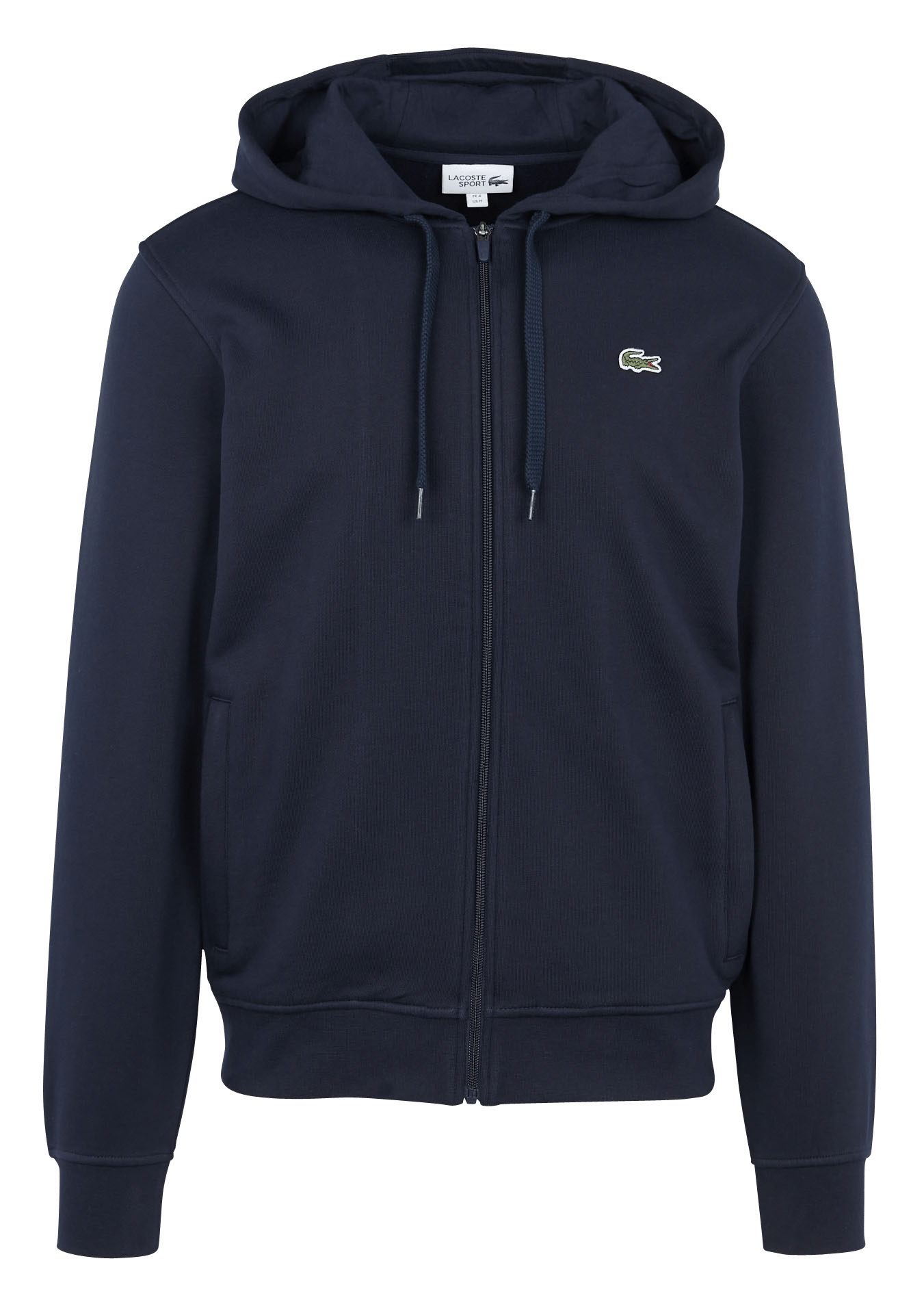 Sale Regular-fit Sweater Van Katoenmix Met Capuchon En Rits Marine/marine  Lacoste - Heren | Place des Tendances