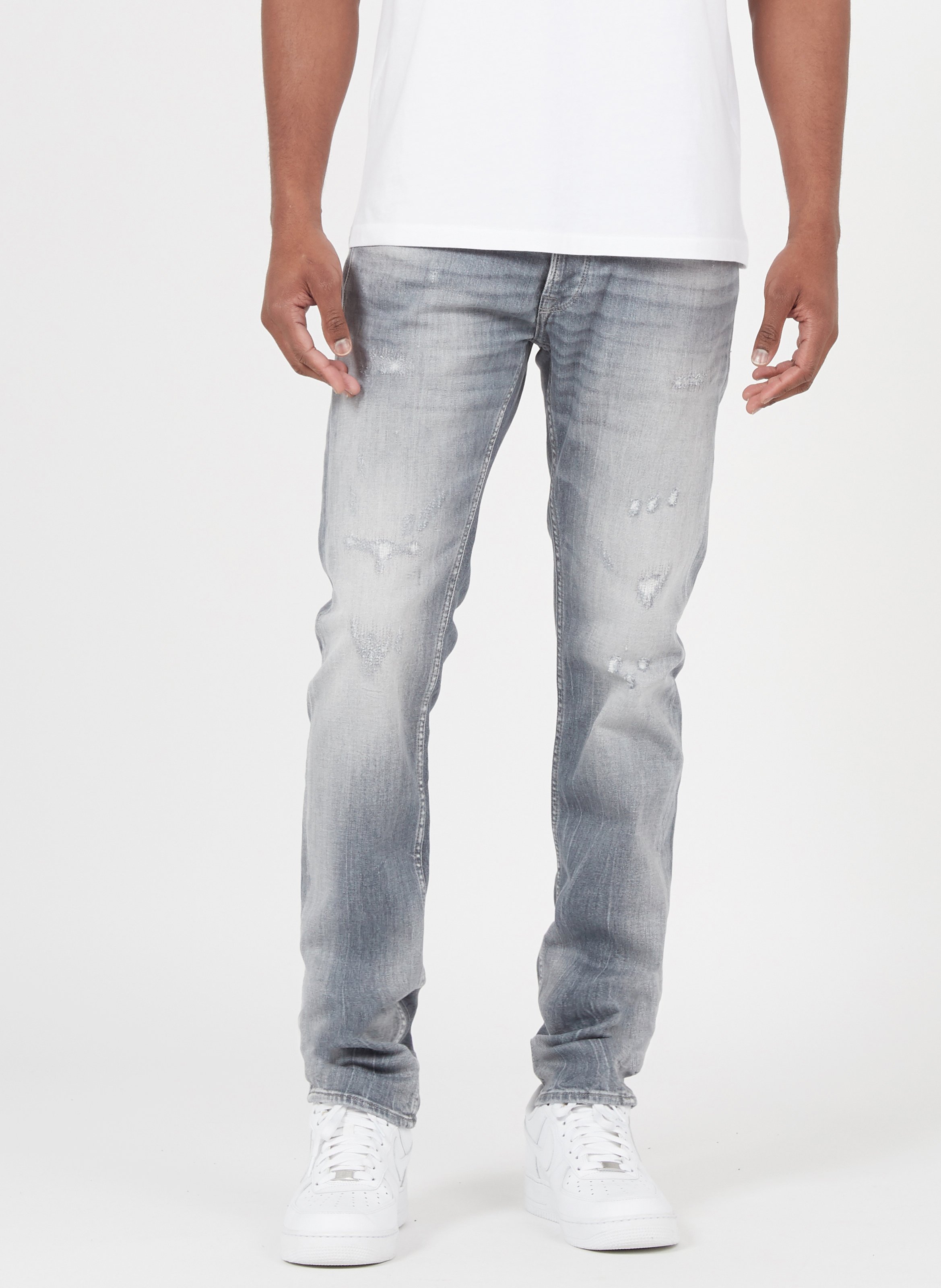 Merk Designer Slim Fit Ripped Jeans Mannen Hi-Street Heren Verontruste Denim  Joggers Kniegaten Gewassen Vernietigd Jeans | Wish