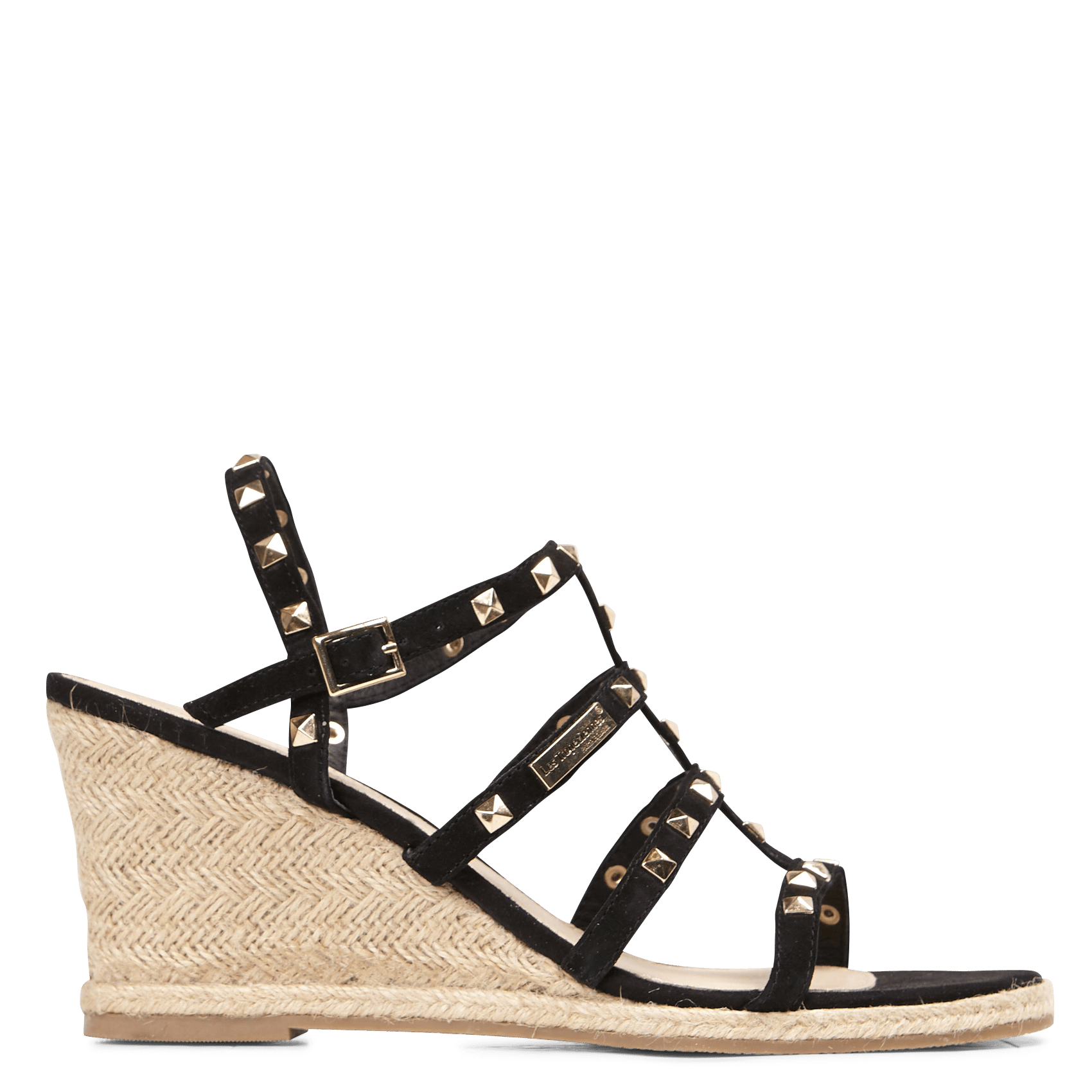 Leren Sandalen Met Sleehak En Studs Noir Croute Les Tropeziennes - Dames |  Place des Tendances