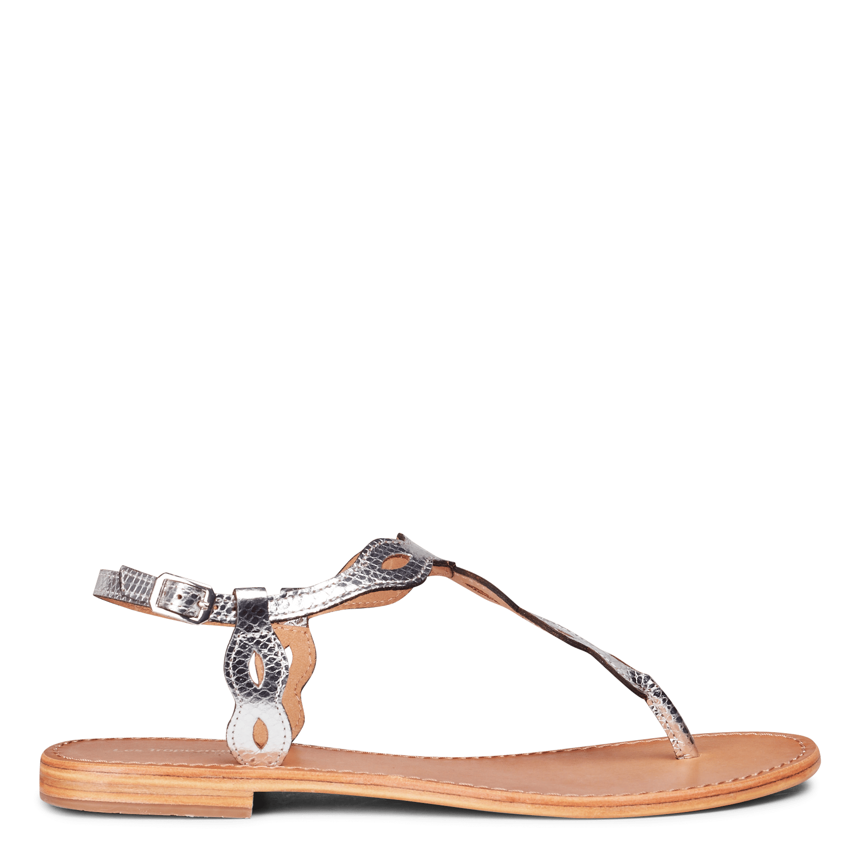 Platte, Glanzende, Leren Sandalen Argent-serpent Les Tropeziennes Par  M.belarbi - Dames | Place des Tendances