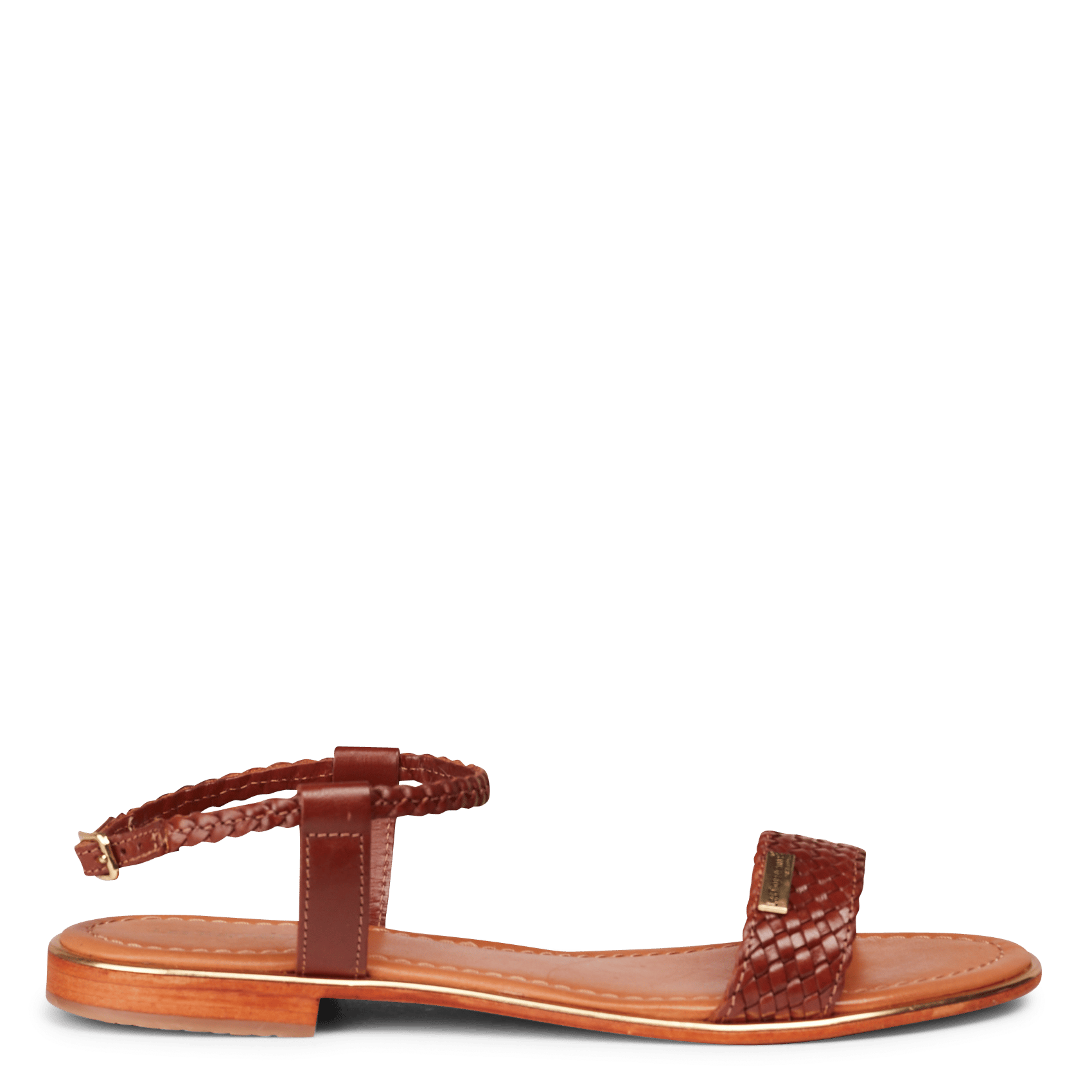 Platte Sandalen Van Gevlochten Leer Tan Les Tropeziennes Par M.belarbi -  Dames | Place des Tendances