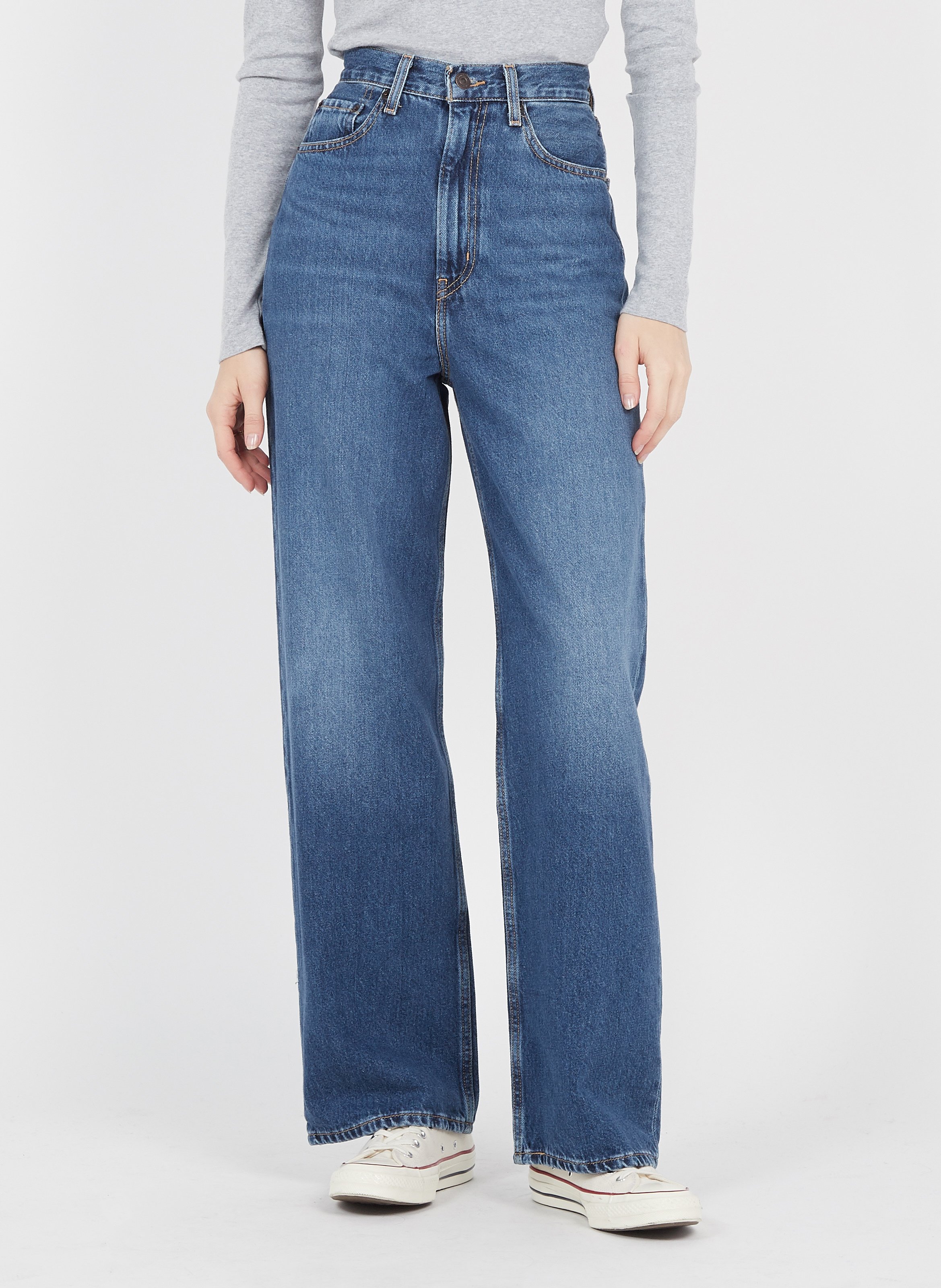 Wijde Jeans Met Hoge Taille Indigo Fonce Levi's - Dames | Place des  Tendances