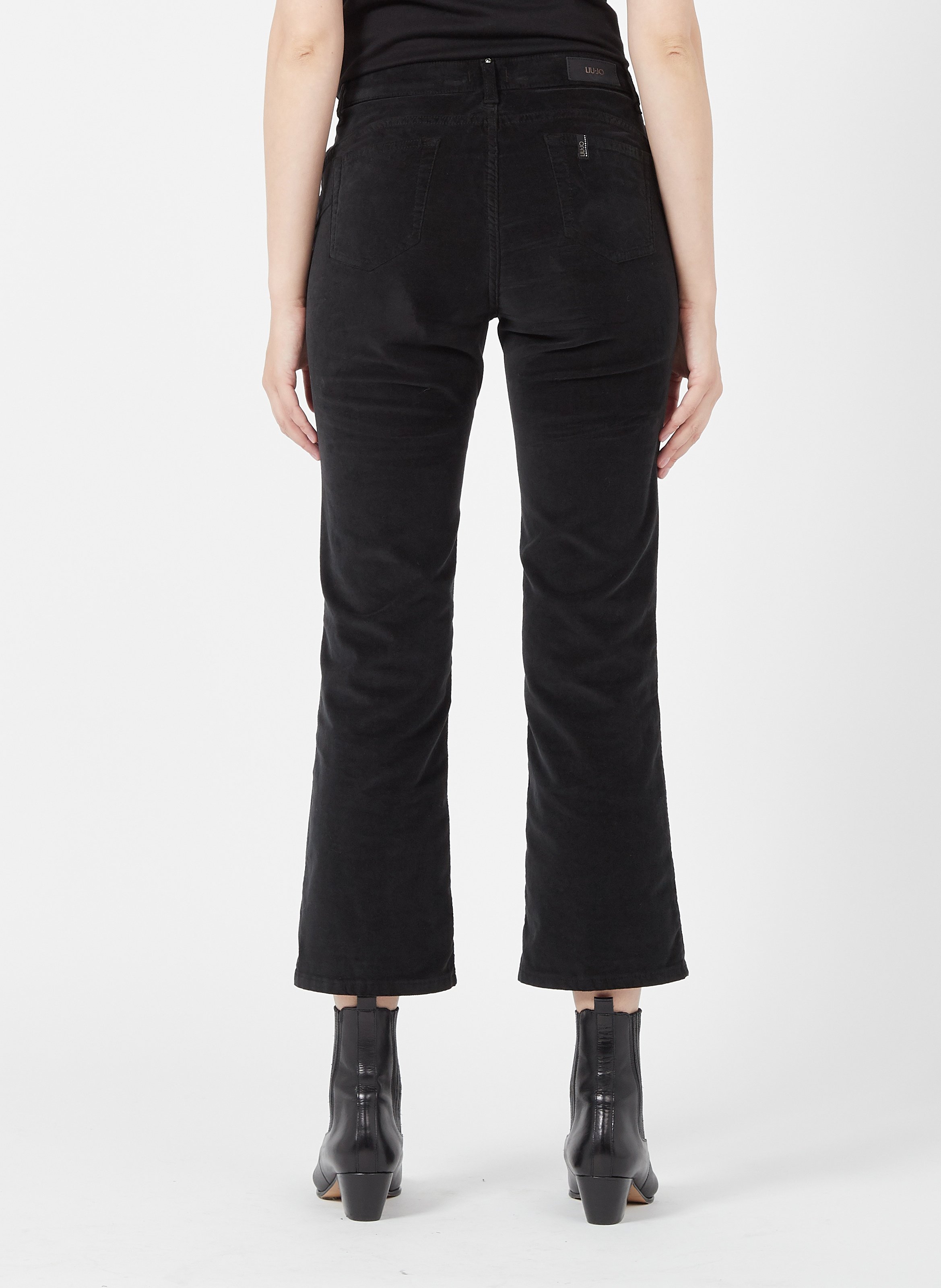 Rechte Broek Van Velours Black Liu Jo - Dames | Place des Tendances