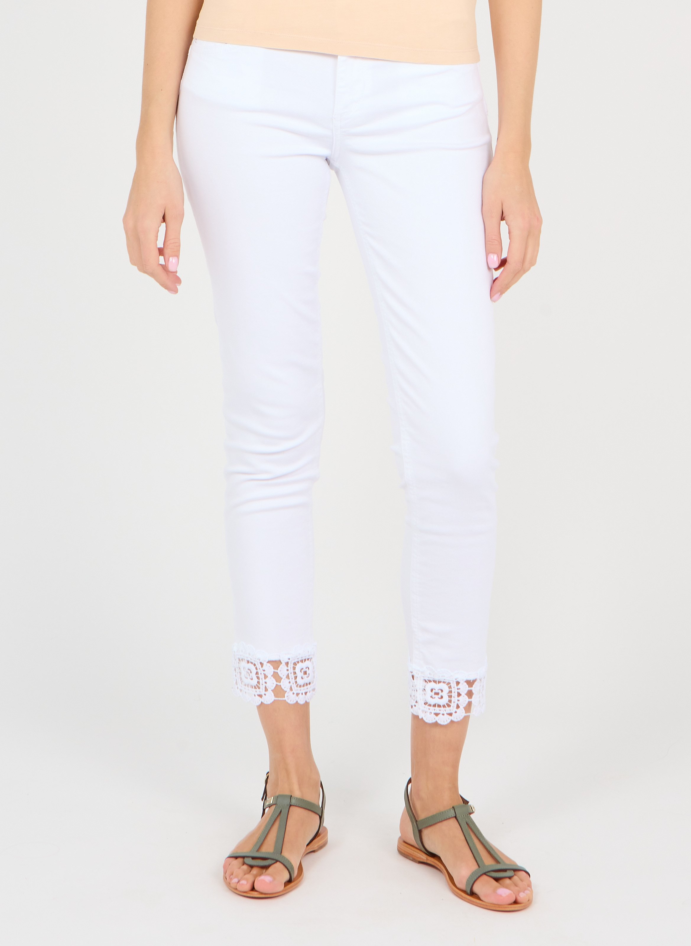 Slim-fit Broek Bco Ottico/macrame Liu Jo - Dames | Place des Tendances