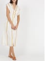 LOUISE MISHA White & Gold Stripes Wit