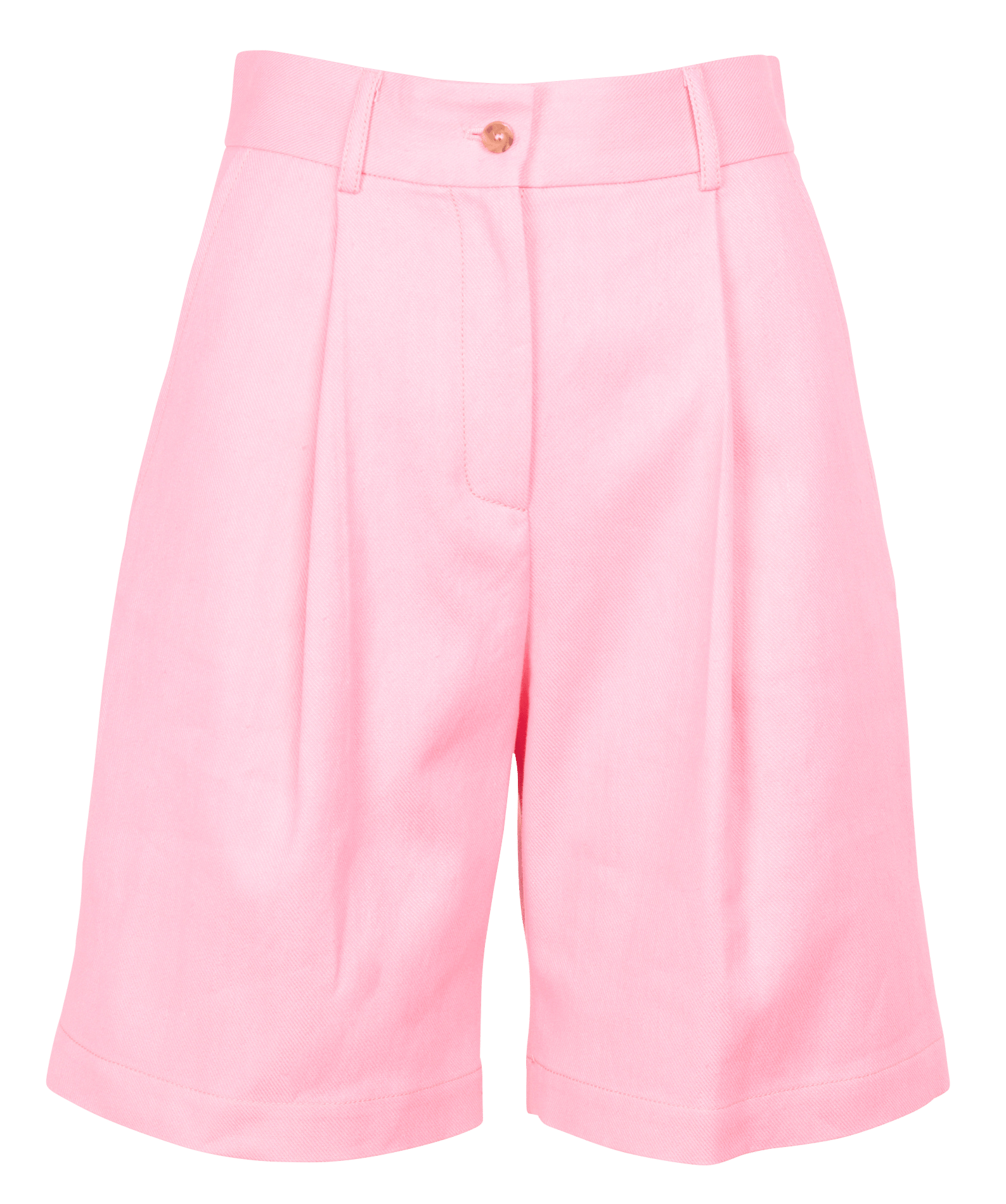Sale Bermuda Van Katoen En Linnen Met Hoge Taille Pink Margaux Lonnberg -  Dames | Place des Tendances