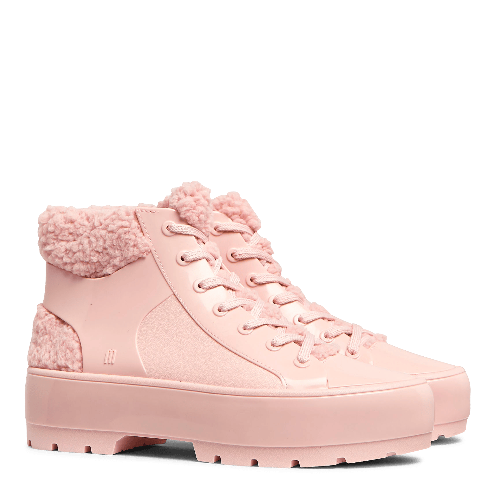 Hoge, Gevoerde Sneakers Van Pvc Light Pink Melissa - Dames | Place des  Tendances