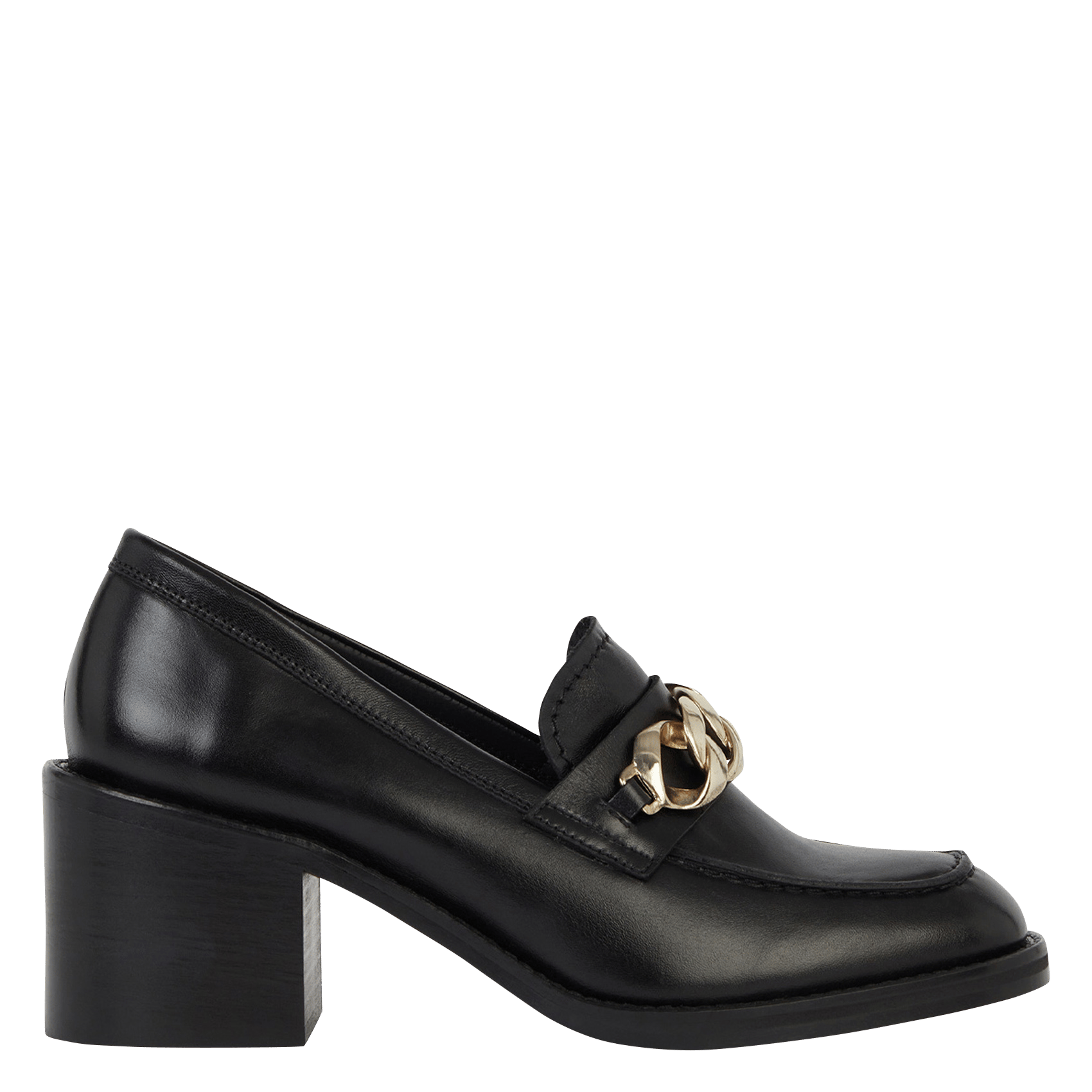Leren Loafers Met Hak Noir Minelli - Dames | Place des Tendances