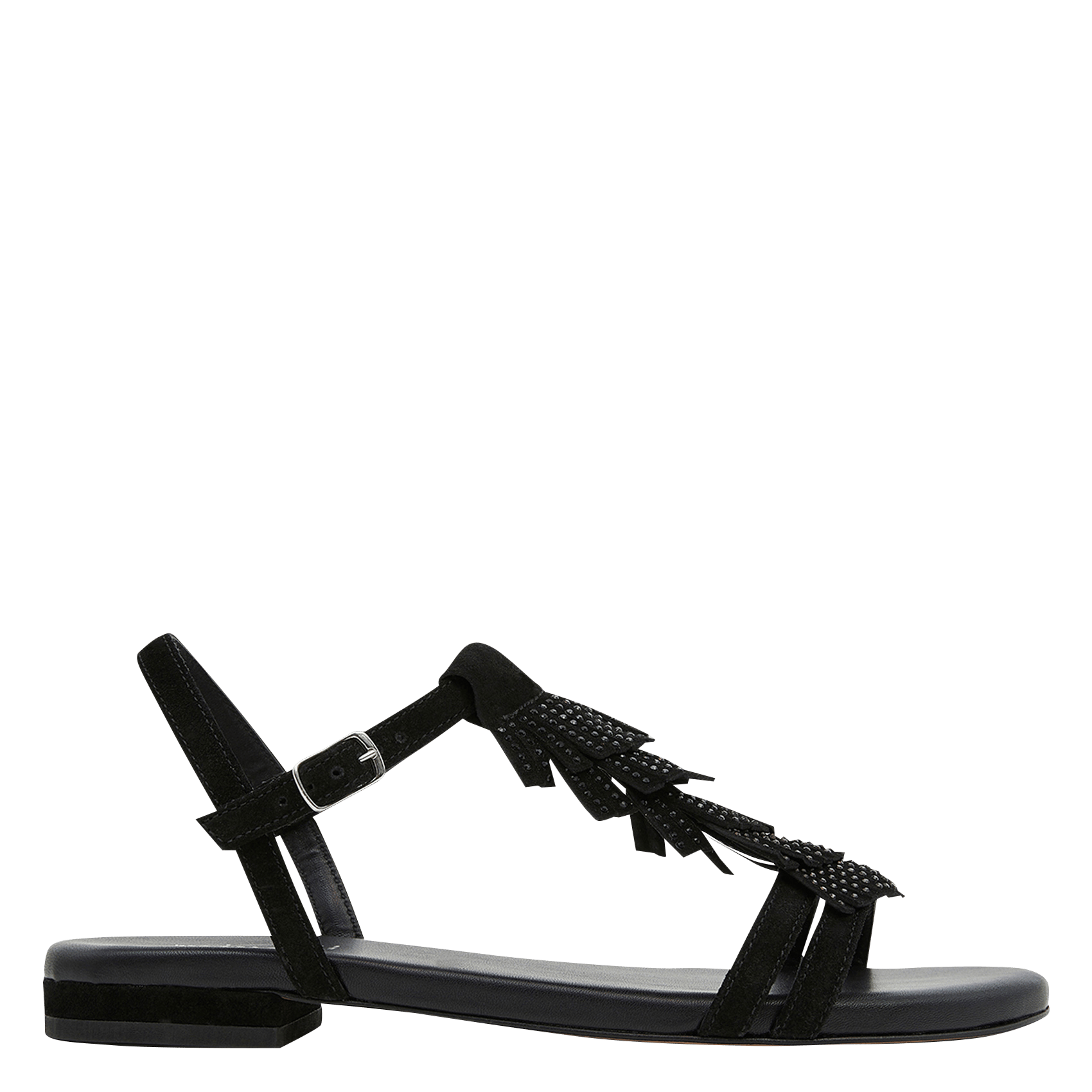 Leren Sandalen Met Franjes Noir Minelli - Dames | Place des Tendances