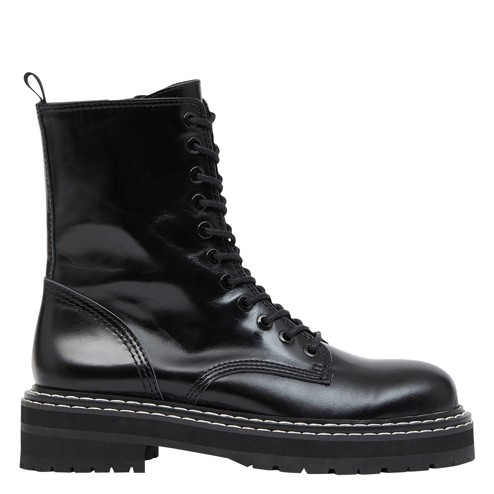 Sale Leren Veterboots Noir Minelli - Dames | Place des Tendances