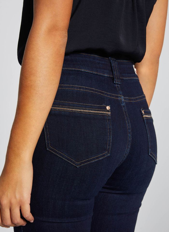Algemeen Op en neer gaan Scarp Skinny Jeans Met Lage Taille En Verwassen Effect Dark Blue Morgan - Dames |  Place des Tendances