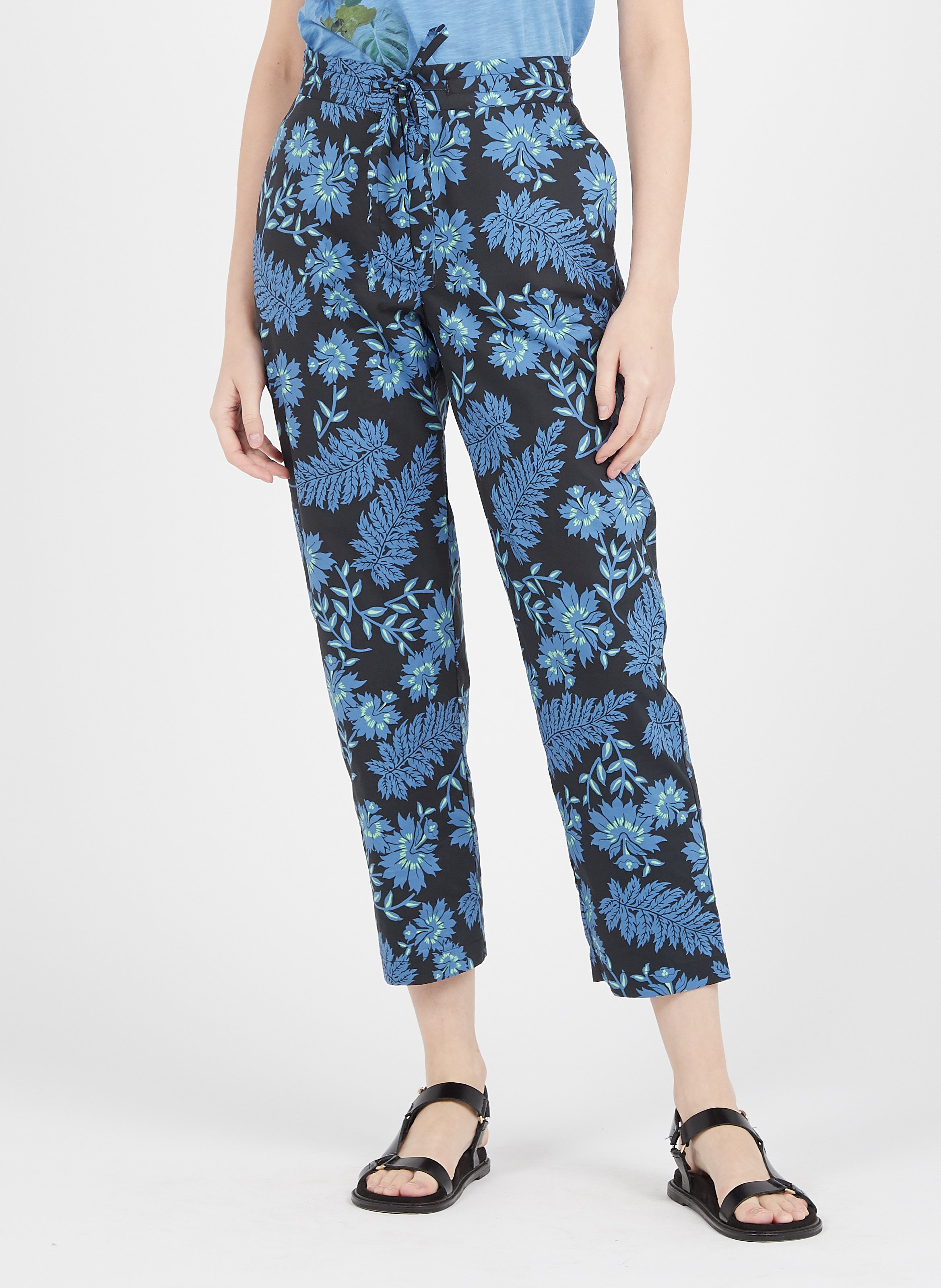 Rechte, Katoenen Broek Met Print Noir Nice Things - Dames | Place des  Tendances