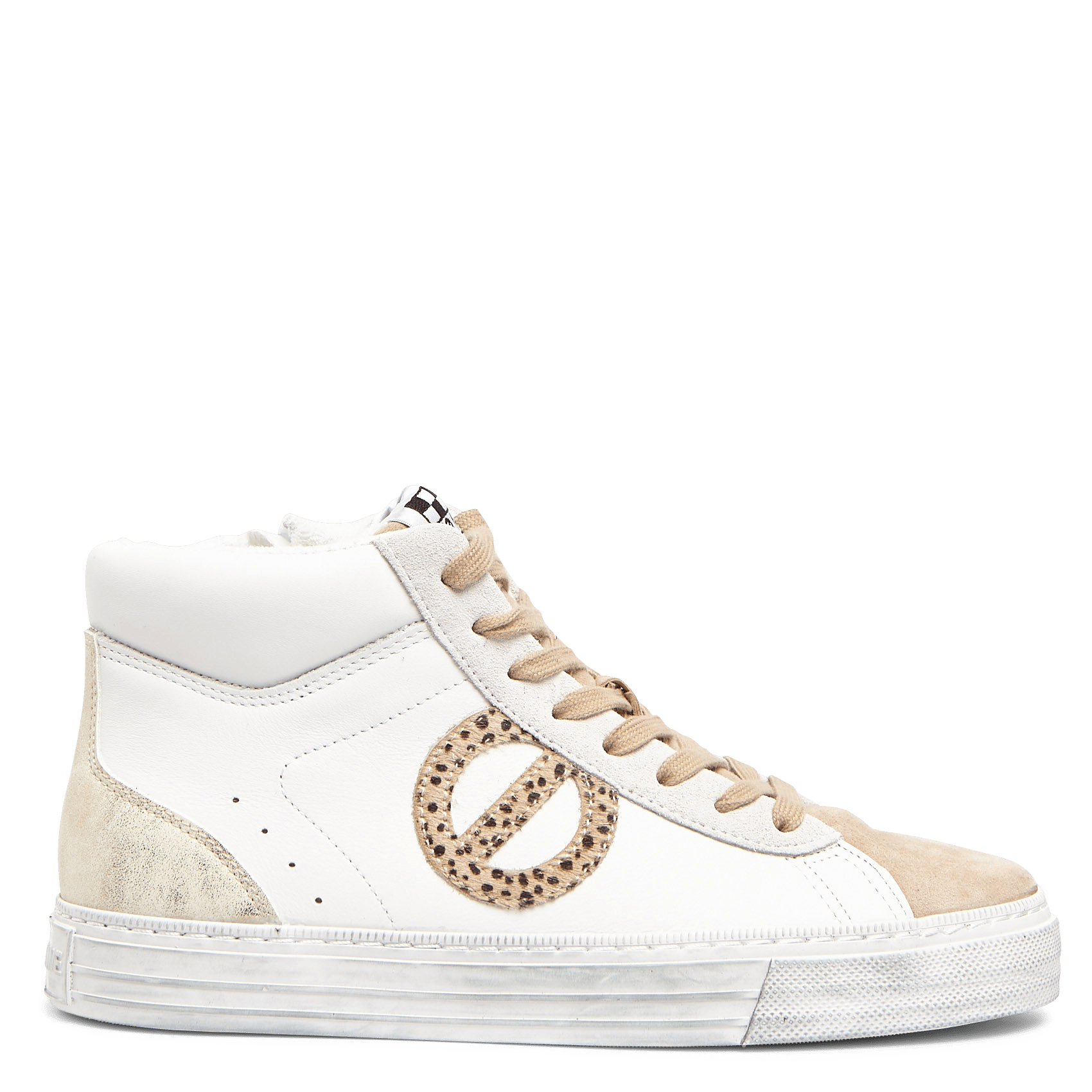 Red Rag hoge sneakers 76398 224 beige nubuk baskets - Zweerts Schoenen