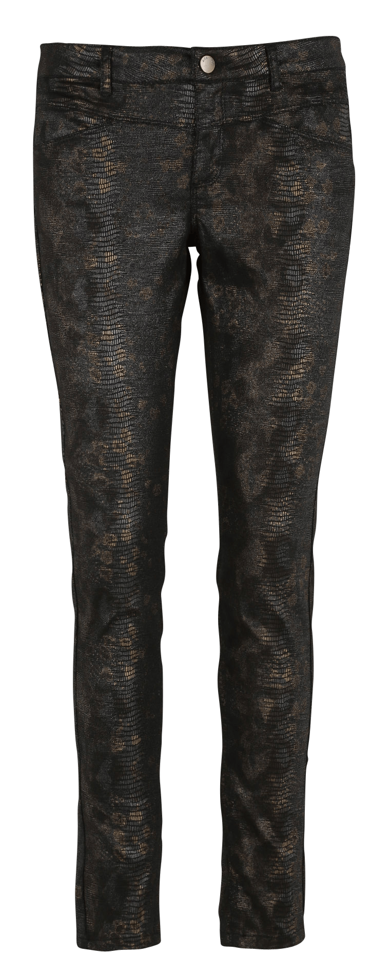 Slim-fit Broek Met Slangenprint Noir One Step - Dames | Place des Tendances