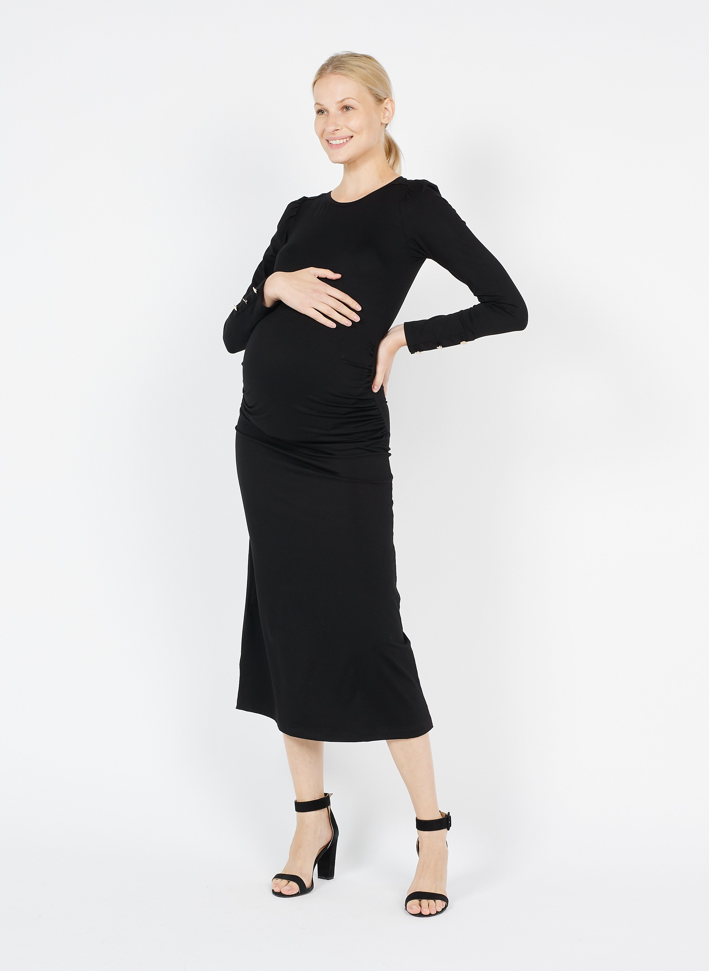 Zwangerschapsjurk Met Fronsjes Noir Paloma Collection - Dames | Place des  Tendances