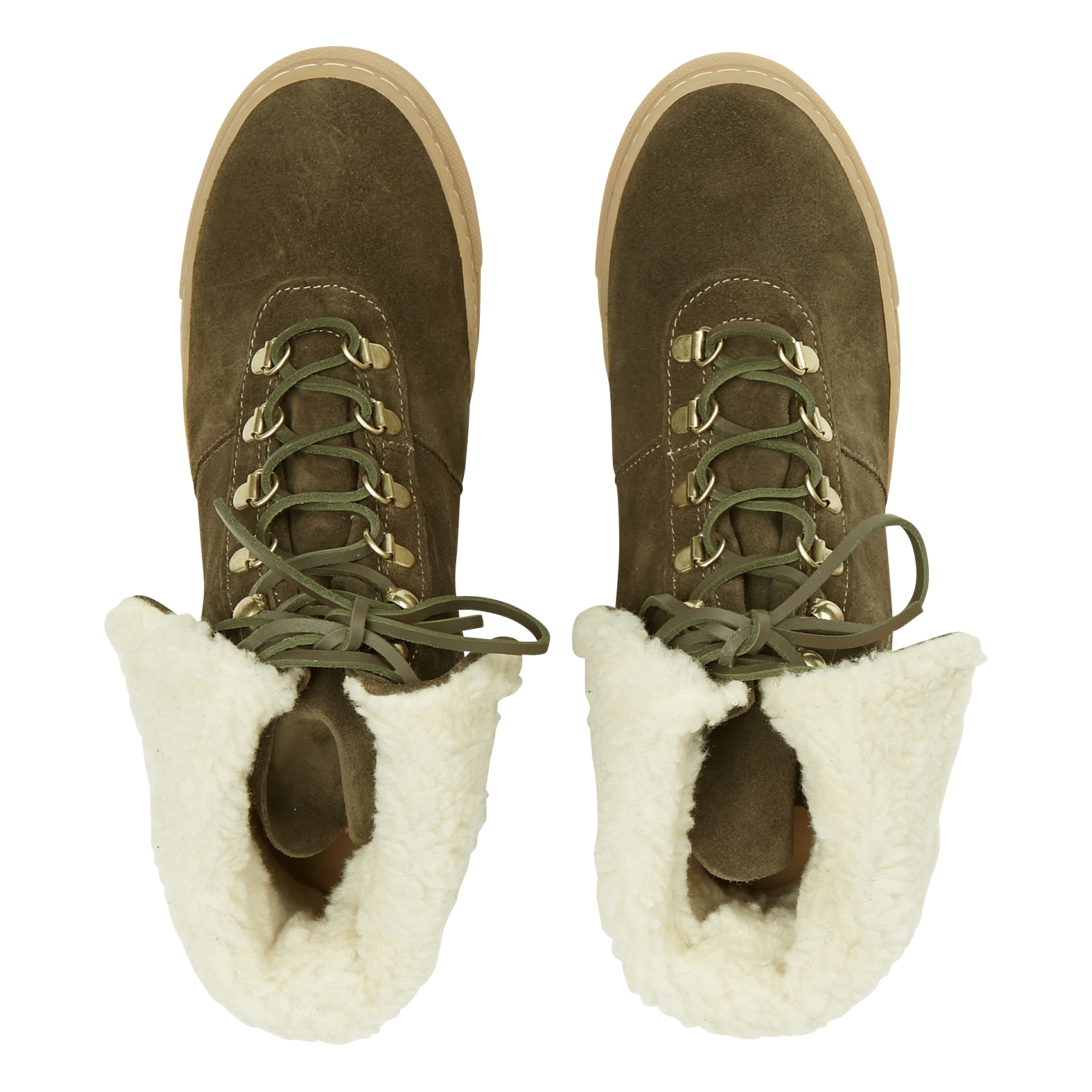 Sale Hoge Sneakers Van Suèdeleer Met Bont Charcol Petite Mendigote - Dames  | Place des Tendances