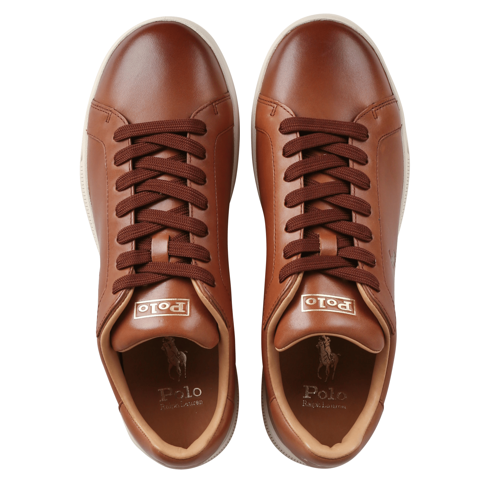 Lage, Leren Sneakers Brown Polo Ralph Lauren - Heren | Place des Tendances