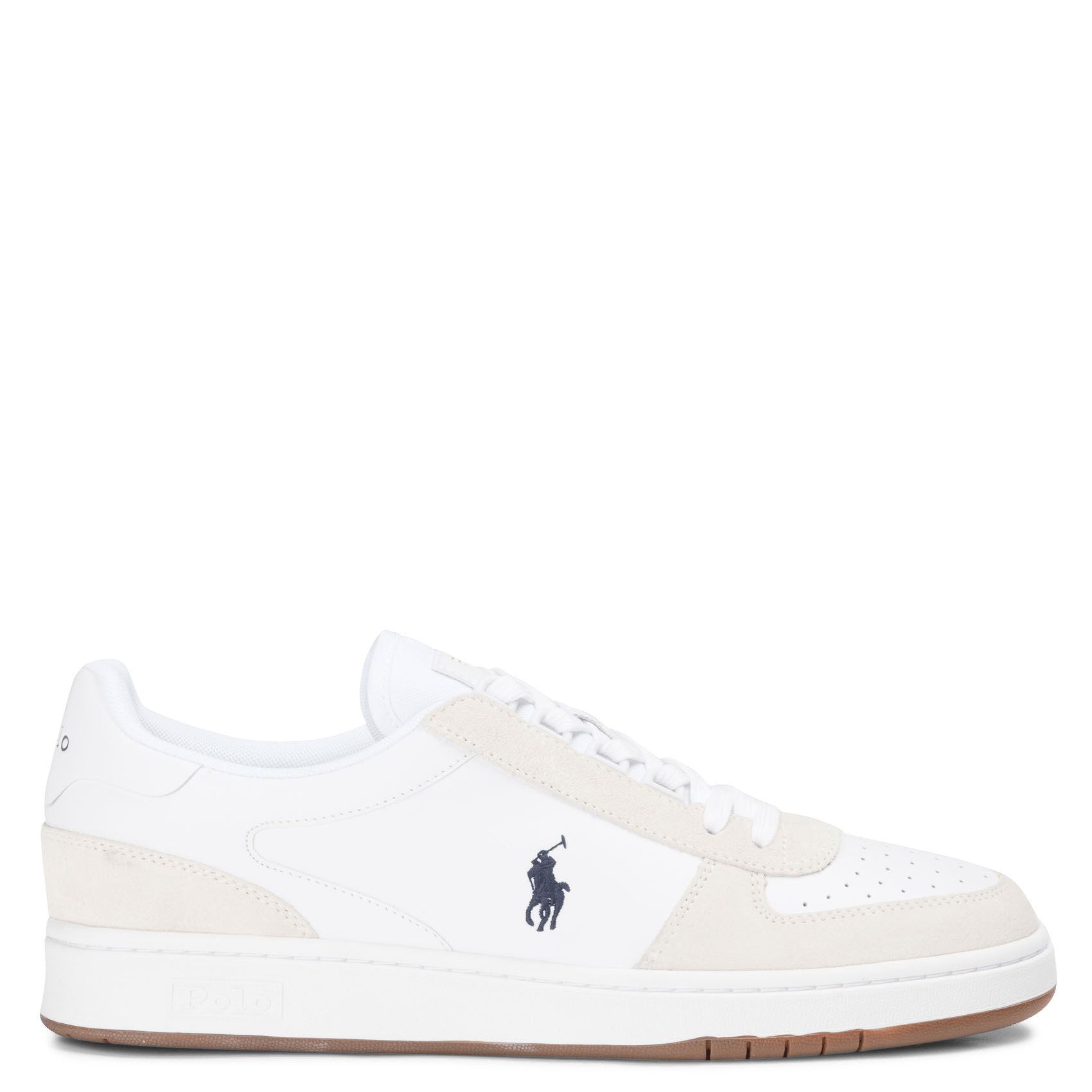 Sale Lage, Leren Sneakers White/newport Navy Pp Polo Ralph Lauren - Heren |  Place des Tendances