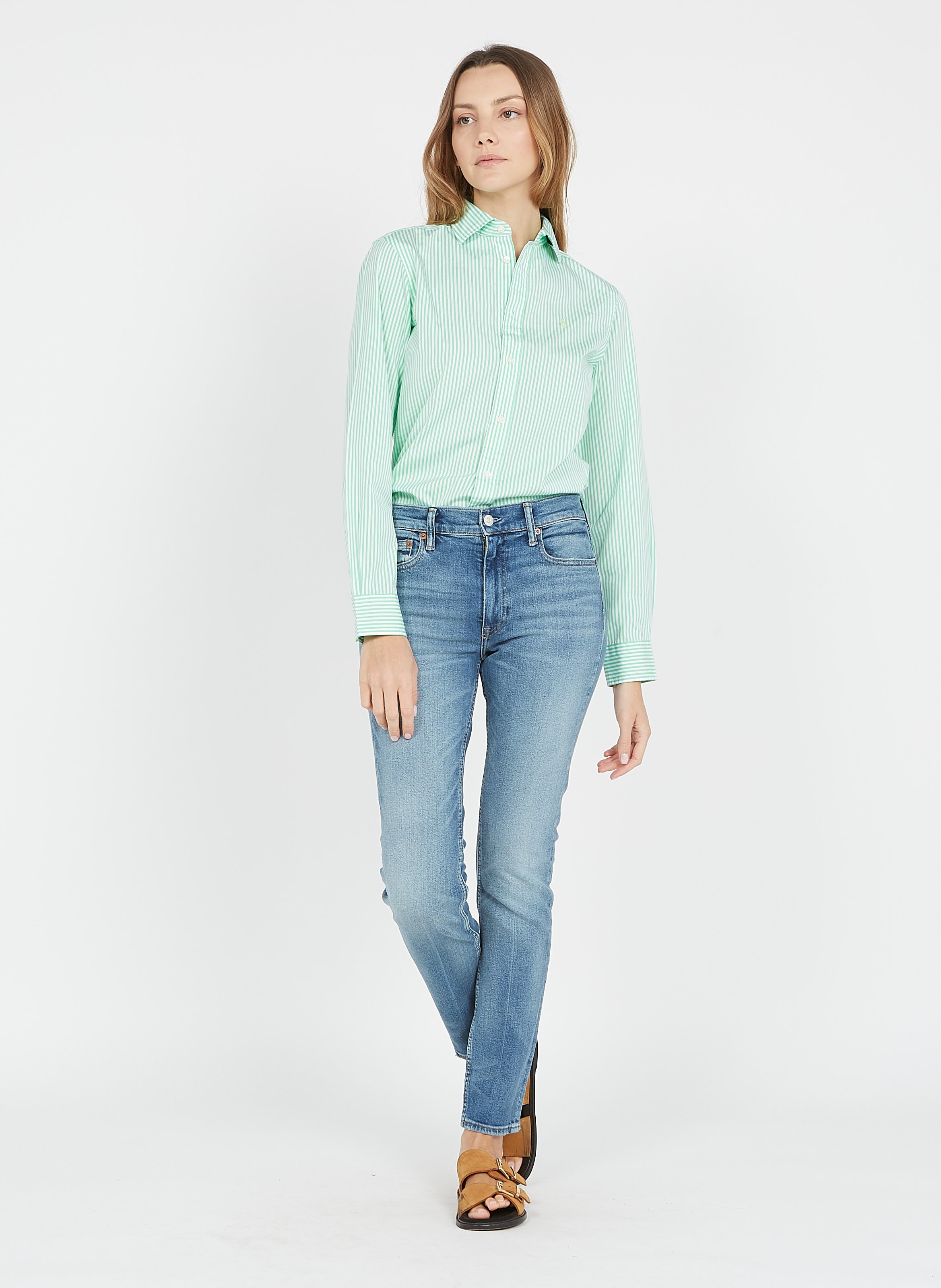 Rechte, Katoenen Spijkerbroek Blue Polo Ralph Lauren - Dames | Place des  Tendances