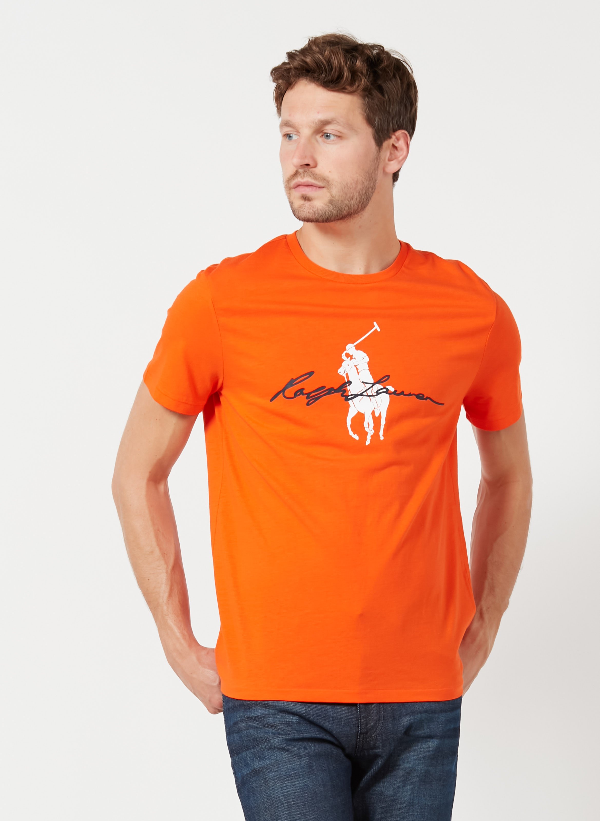 ralph lauren oranje shirt