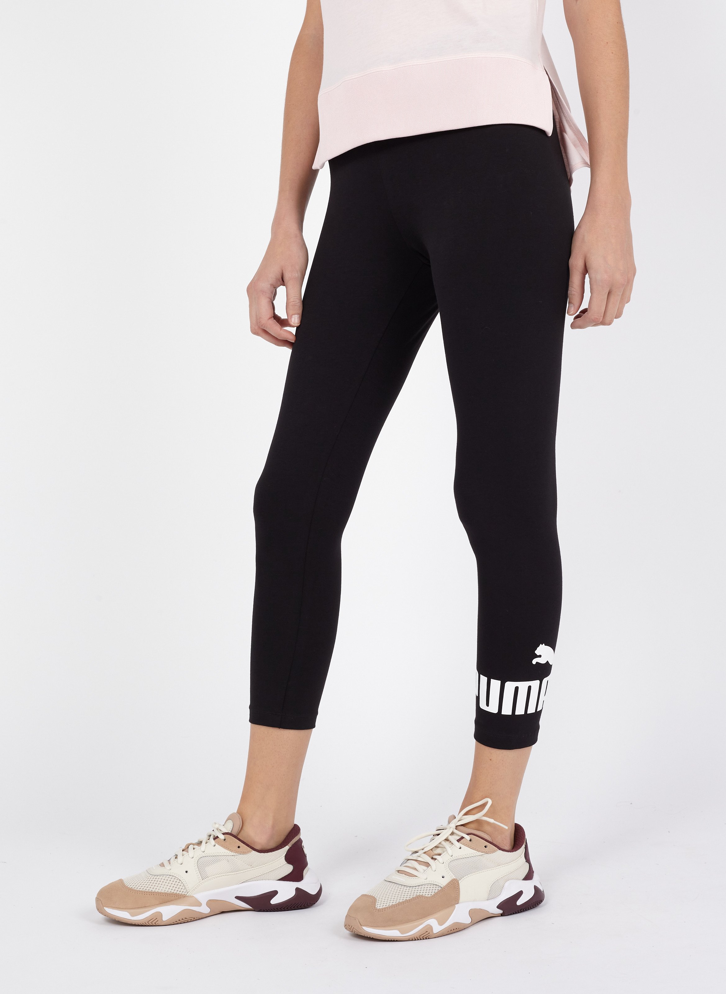 Sale Katoenen Legging Met Zeefdruk Puma Black Puma - Dames | Place des  Tendances