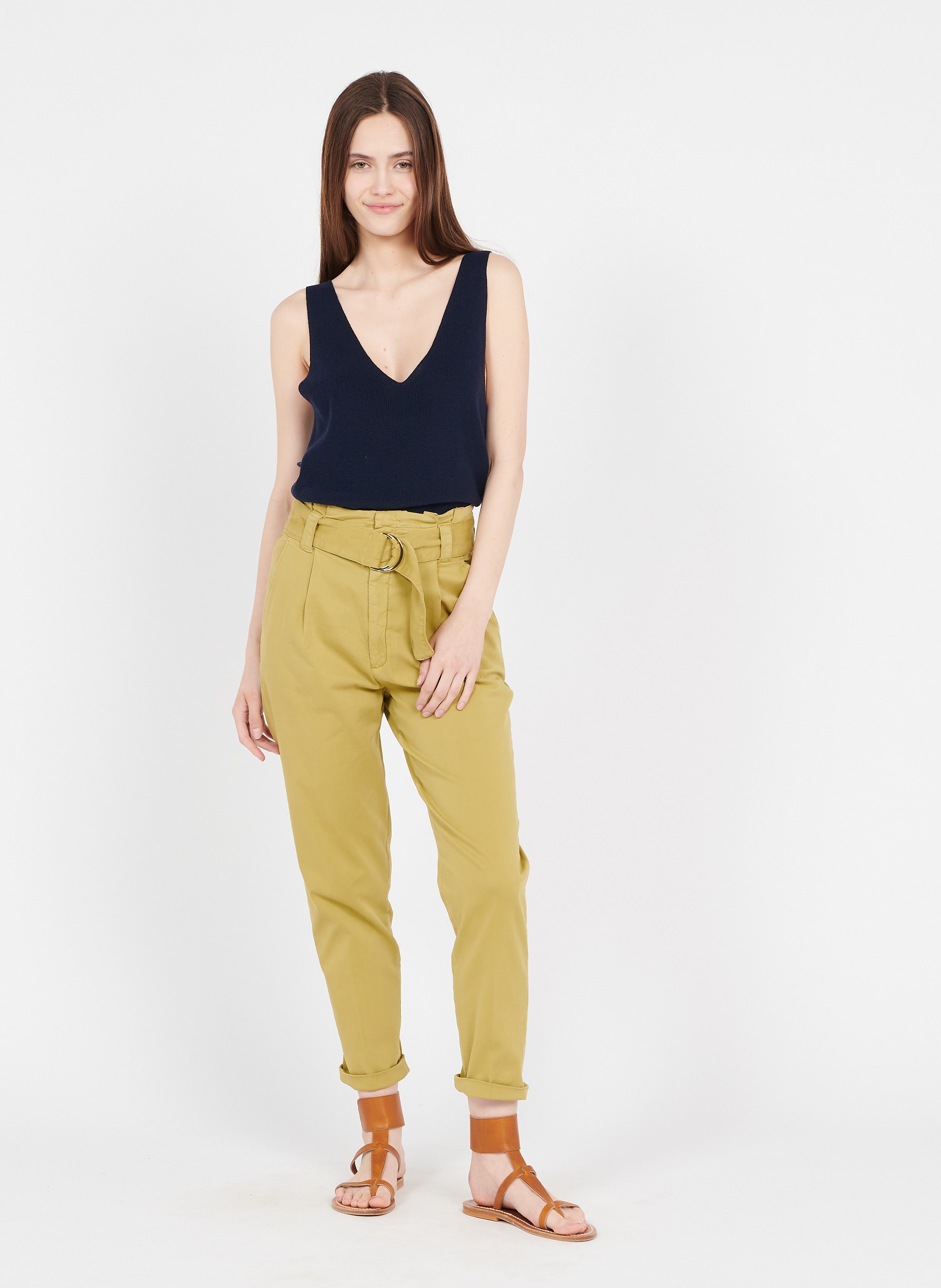 Katoenen, Skinny Broek Olive Oil Reiko - Dames | Place des Tendances