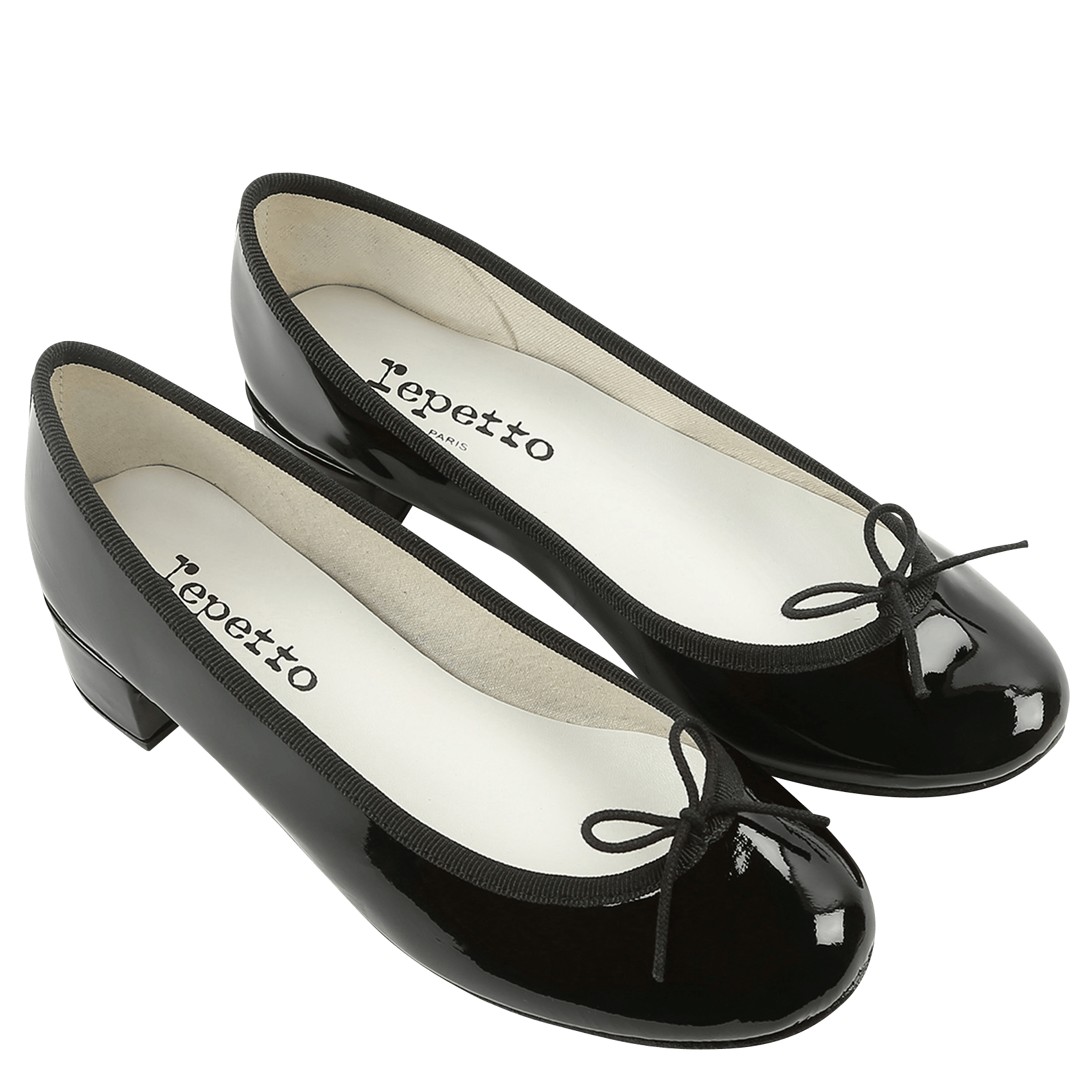 Kalfsleren Ballerina's Met Hak Noir Repetto - Dames | Place des Tendances