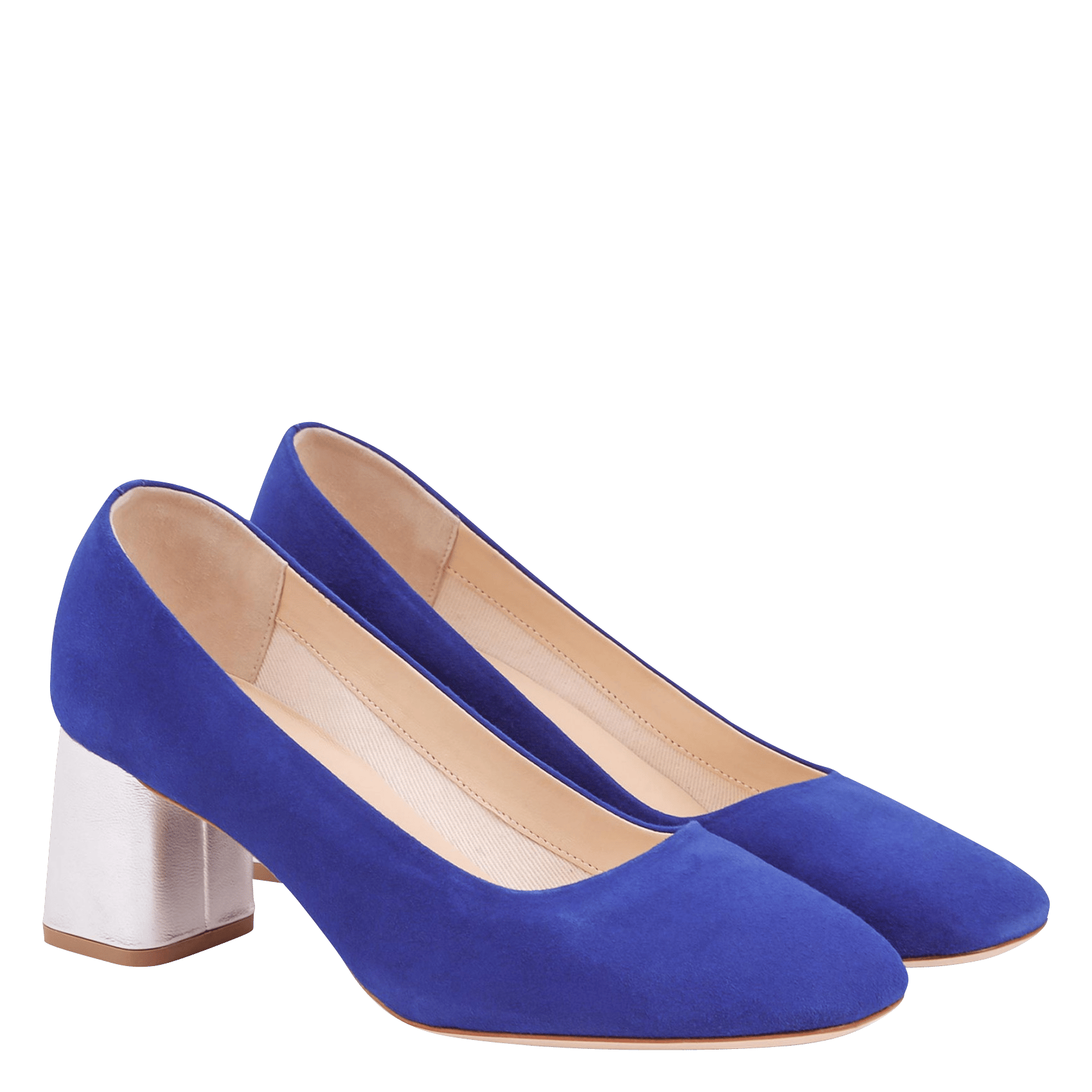 No Stress Dames Blauwe pumps met lage hak - Schoenen.nl