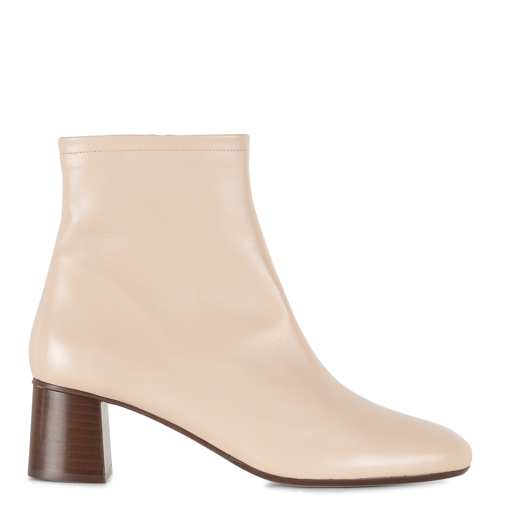 Sale Leren Enkellaarzen Crème Rivecour - Dames | Place des Tendances