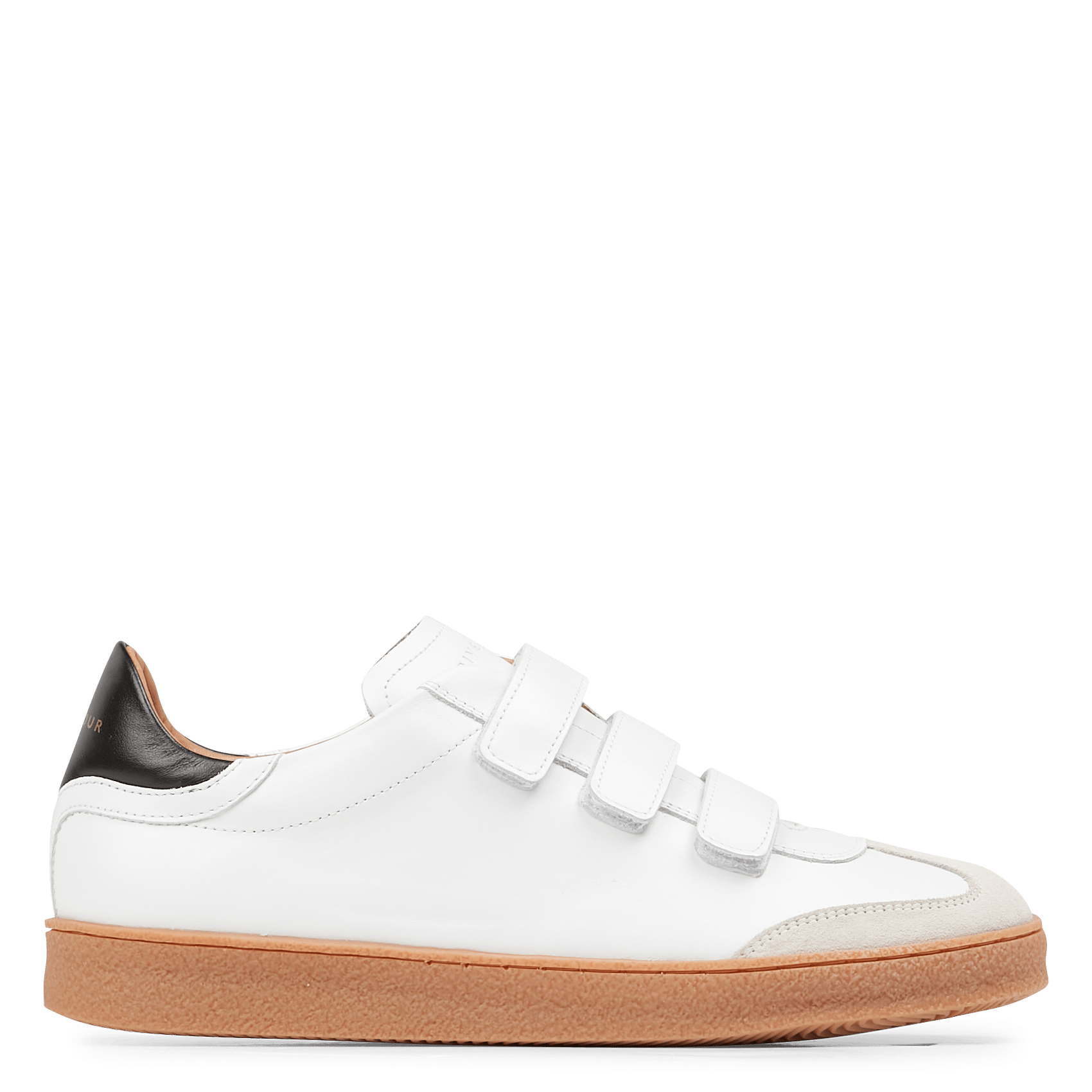Leren Sneakers Met Klittenband N11 Blanc-noir Rivecour - Dames | Place des  Tendances