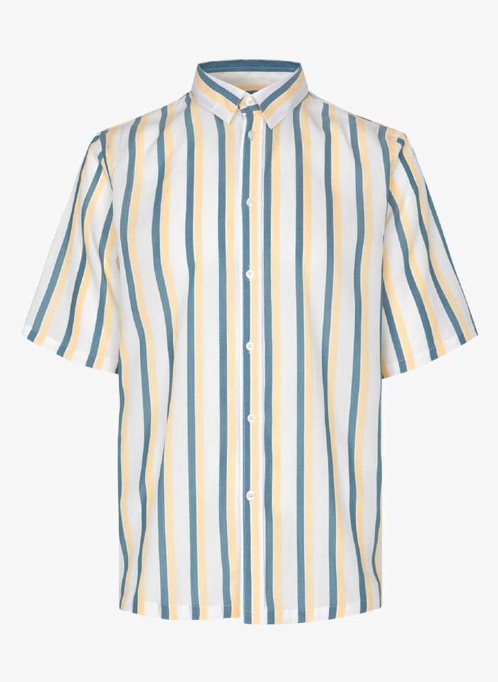SAMSOE SAMSOE Gestreept, regular-fit overhemd met klassieke kraag | Veelkleurig