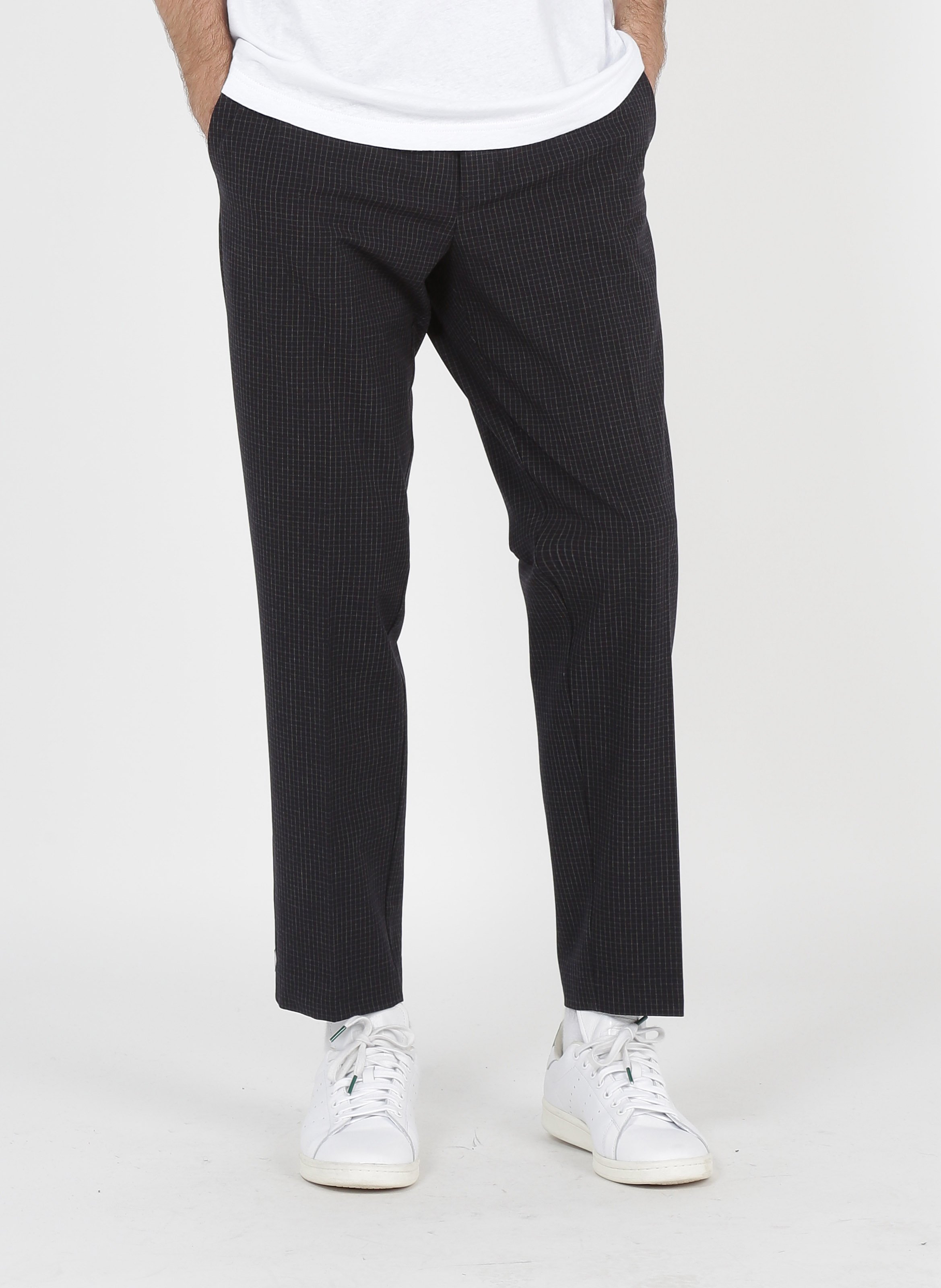 Slim-fit Geruite Broek Night Sky Ch. Samsoe Samsoe - Heren | Place des  Tendances