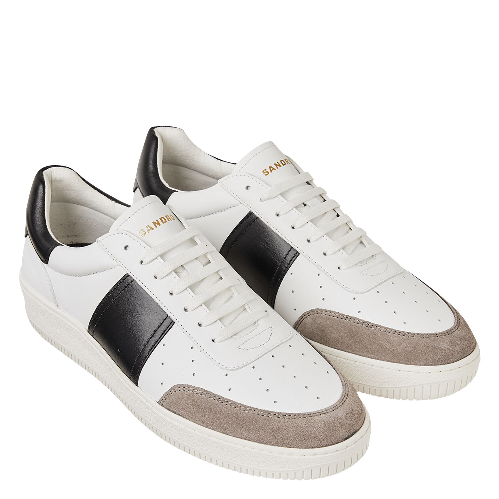 Lage, Leren Sneakers Blanc Sandro - Heren | Place des Tendances