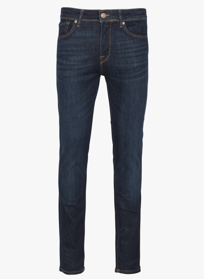 SELECTED Slim fit jeans van gemengde biokatoen | Blauw