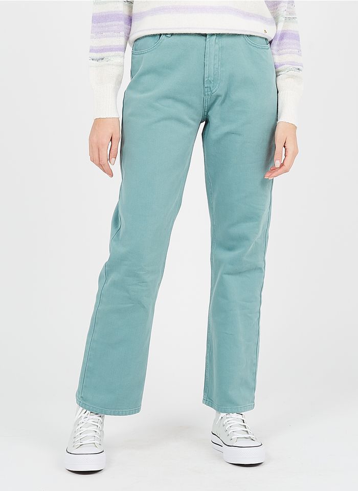 SUNCOO Wijde jeans met hoge taille | Groen