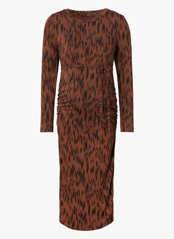 Strakke zwangerschapsjurk Bruin