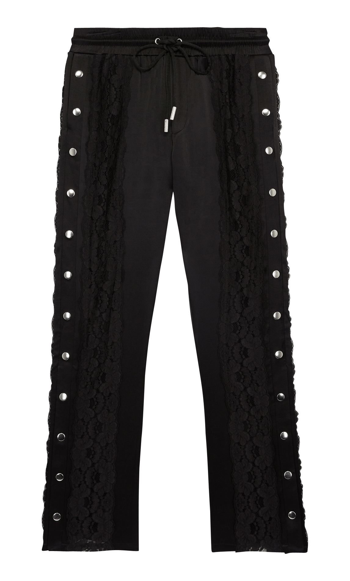 Rechte Joggingbroek Met Drukknopen Aan De Zijkant En Met Kanten  Inzetstukken Black The Kooples - Dames | Place des Tendances