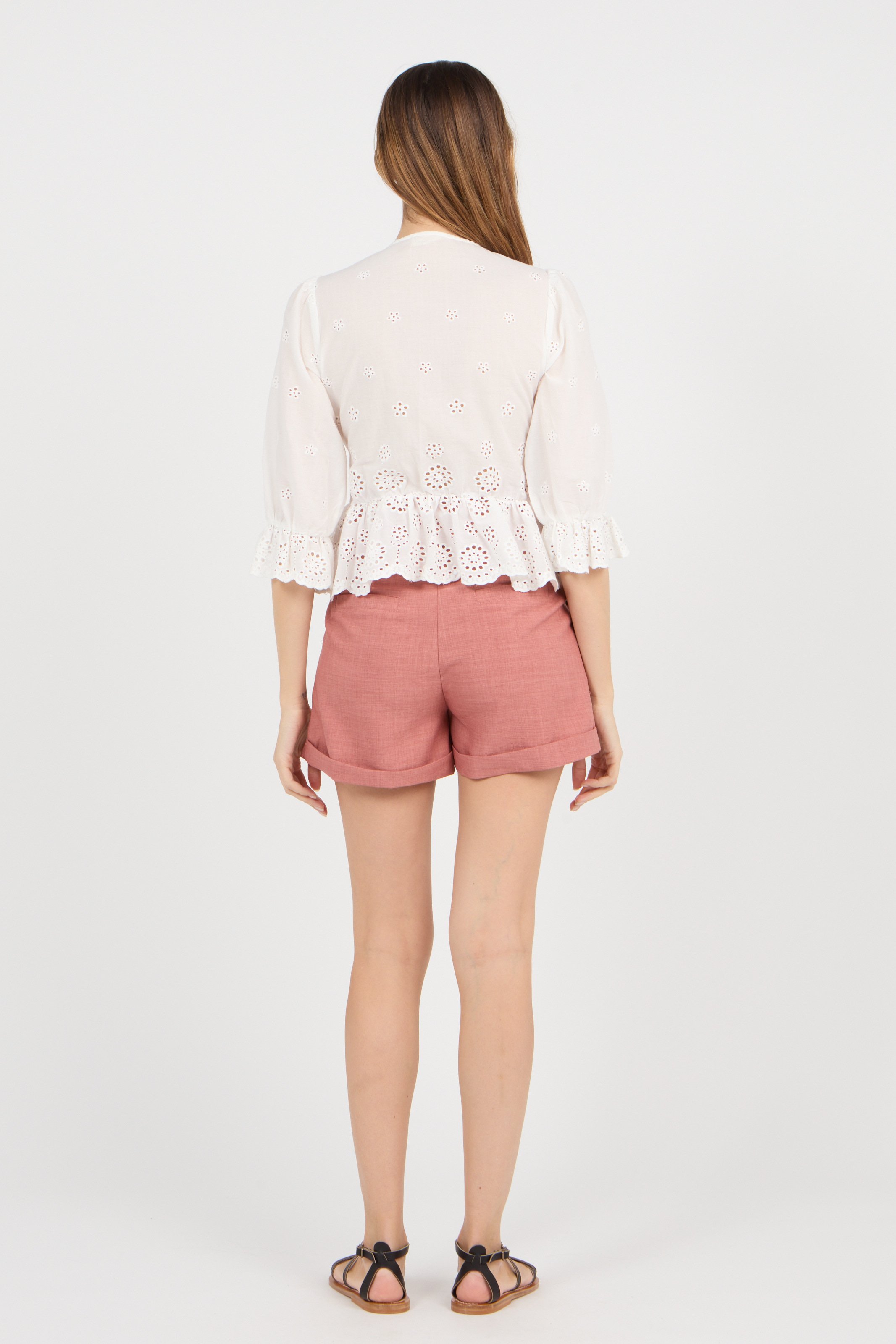 Short Met Hoge Taille En Strikceintuur Brick See U Soon - Dames | Place des  Tendances