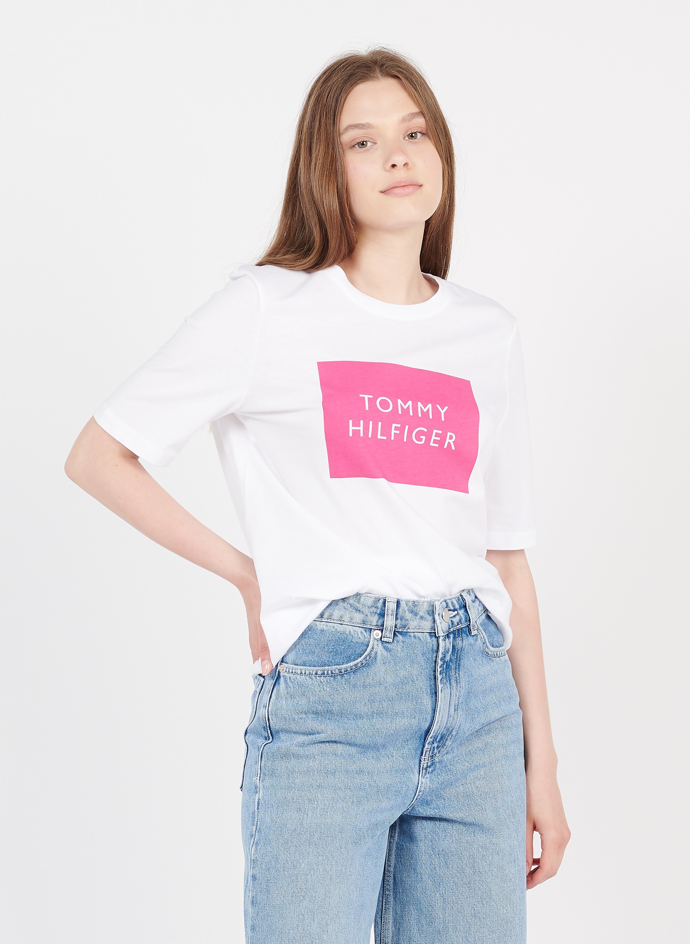 Tommy Hilfiger Dames Tog T-shirt Roze Ww0ww29582 In Pink | ModeSens